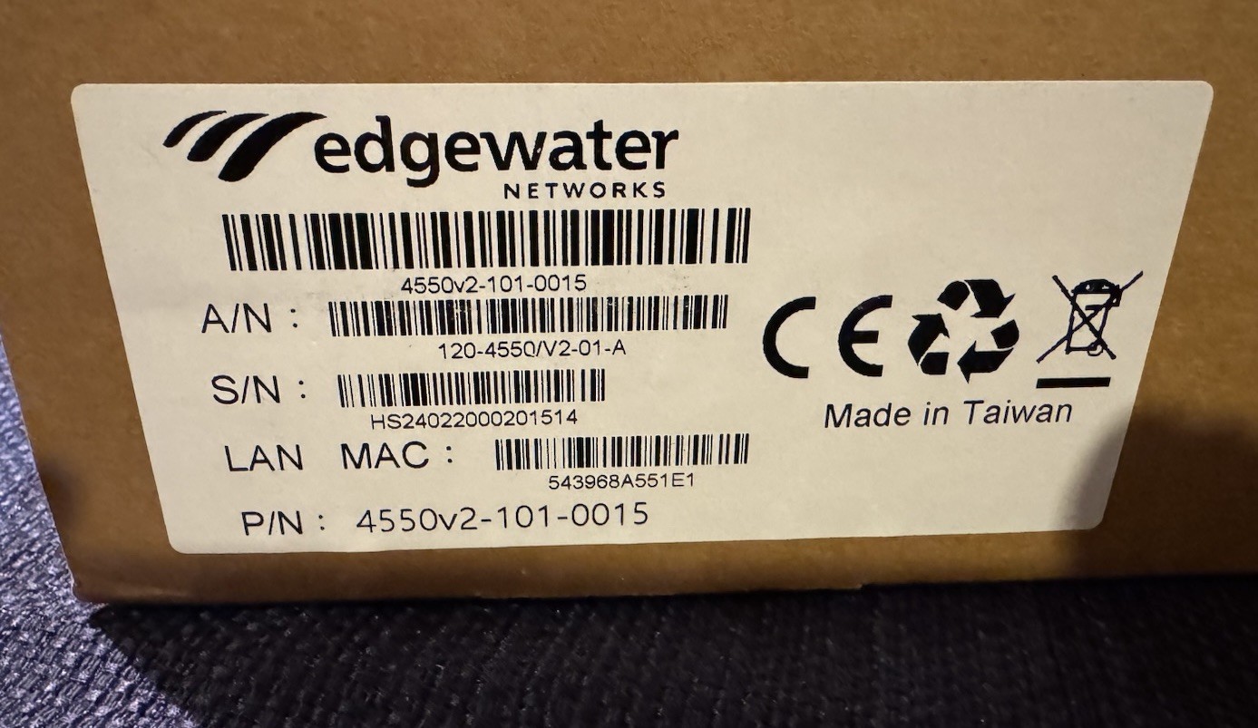 Edgewater Networks EdgeMarc 4550v2 Enterprise Router 1Gbps 4 LAN 1 WAN MPN