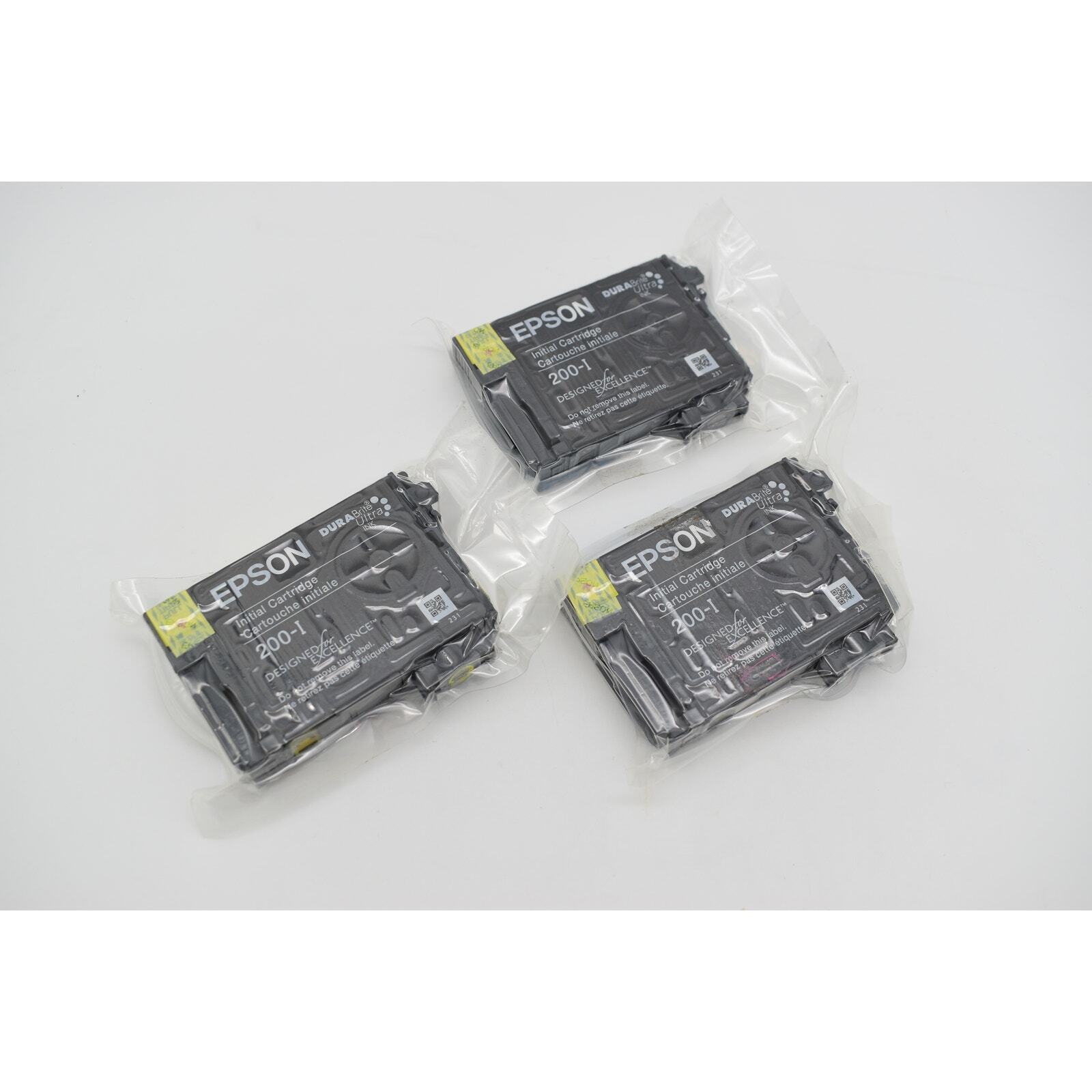 OEM Epson 200-I DuraBrite Ultra 3-pack Ink Cartridges - Black, Cyan, Yellow -NEW