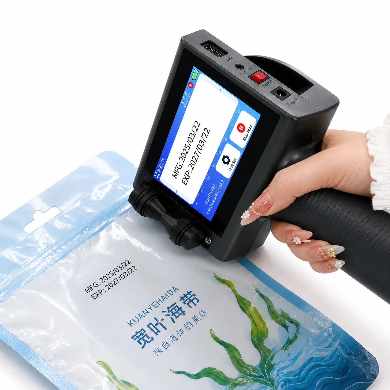 Handheld Inkjet Printer 12.7mm Date Batch for Card Envelopes