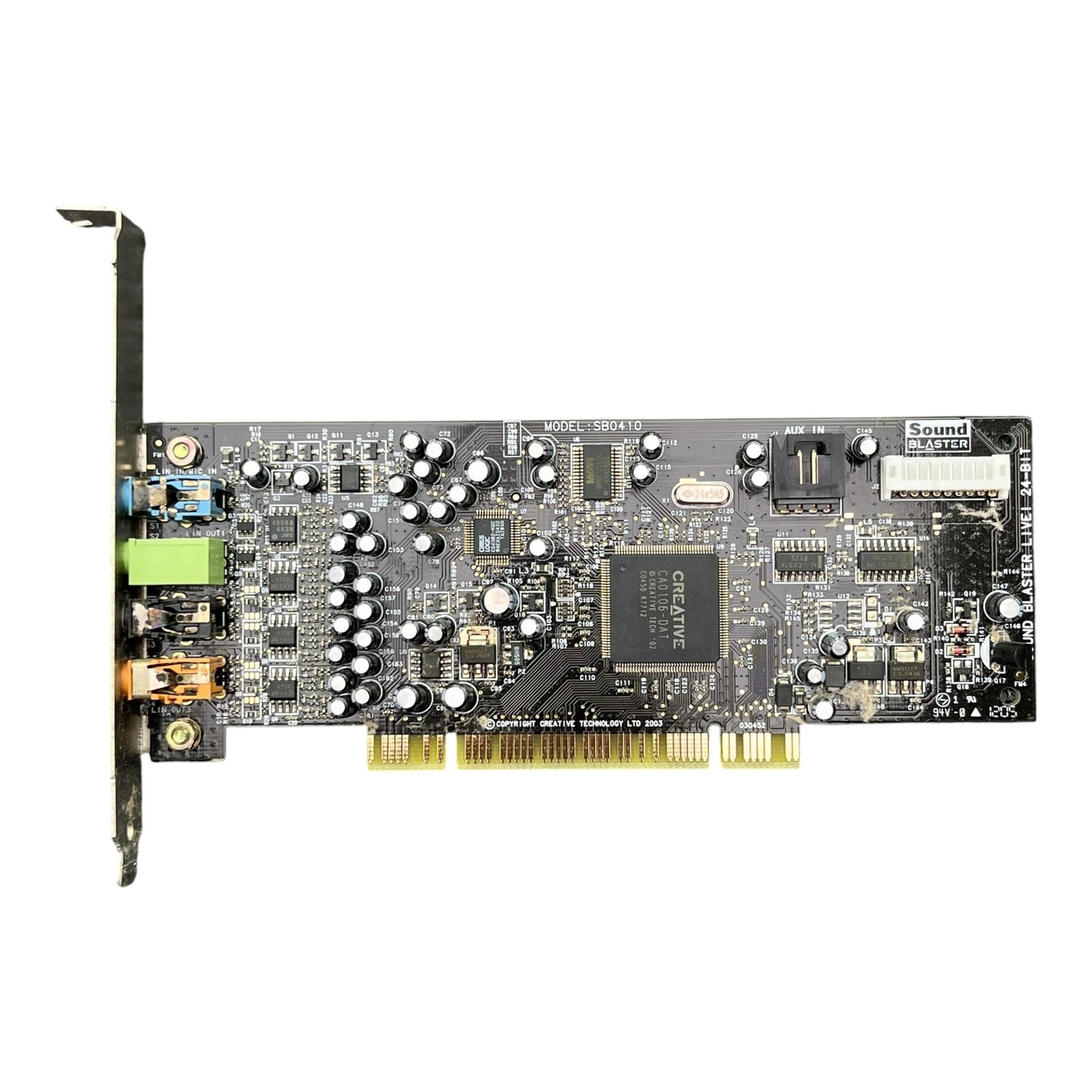 Creative Labs Sound Blaster Live 24-Bit PCI Sound Card SB0410 7.1 Audio