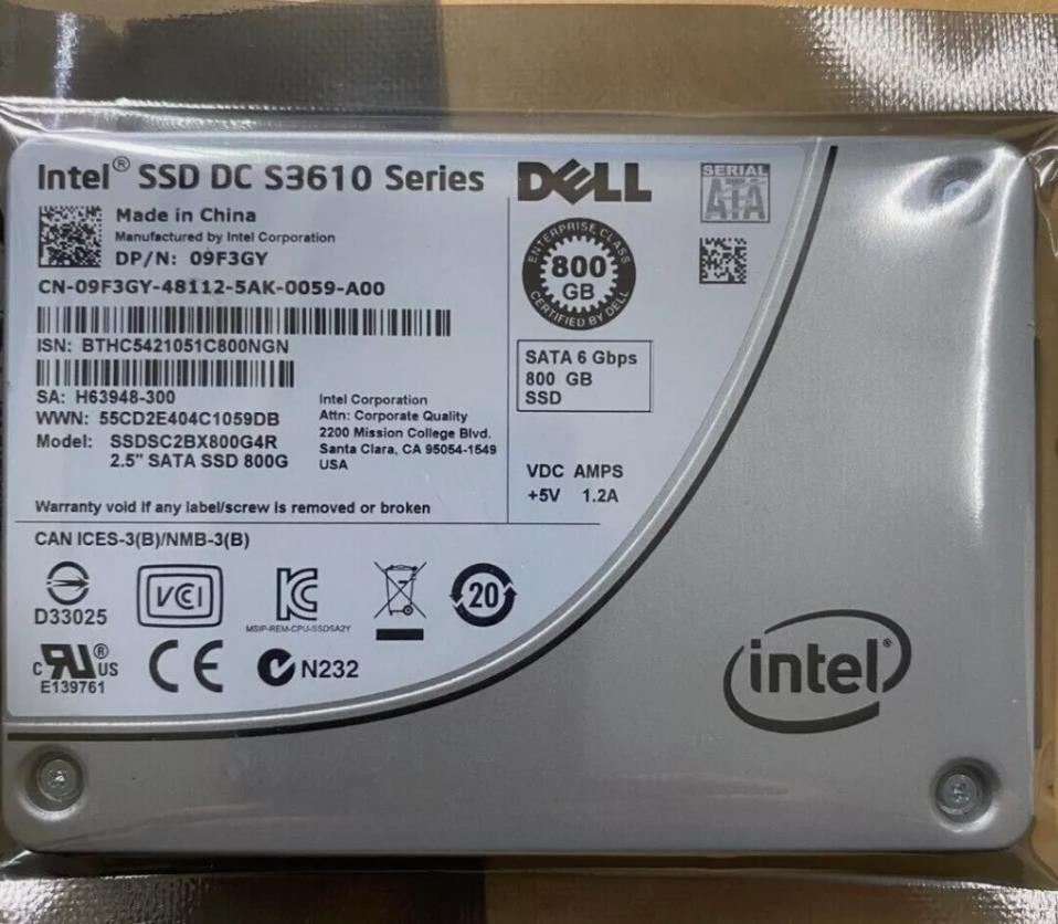 compatible Intel S3610 Series 800GB SSD Solid State Drive SSDSC1BG800G4 SATA III