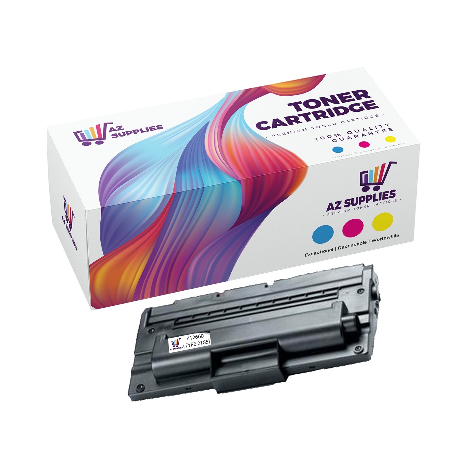 1PK 412660 (TYPE 2185) Black Toner Cartridge Compatible for Ricoh AC205 AC205L