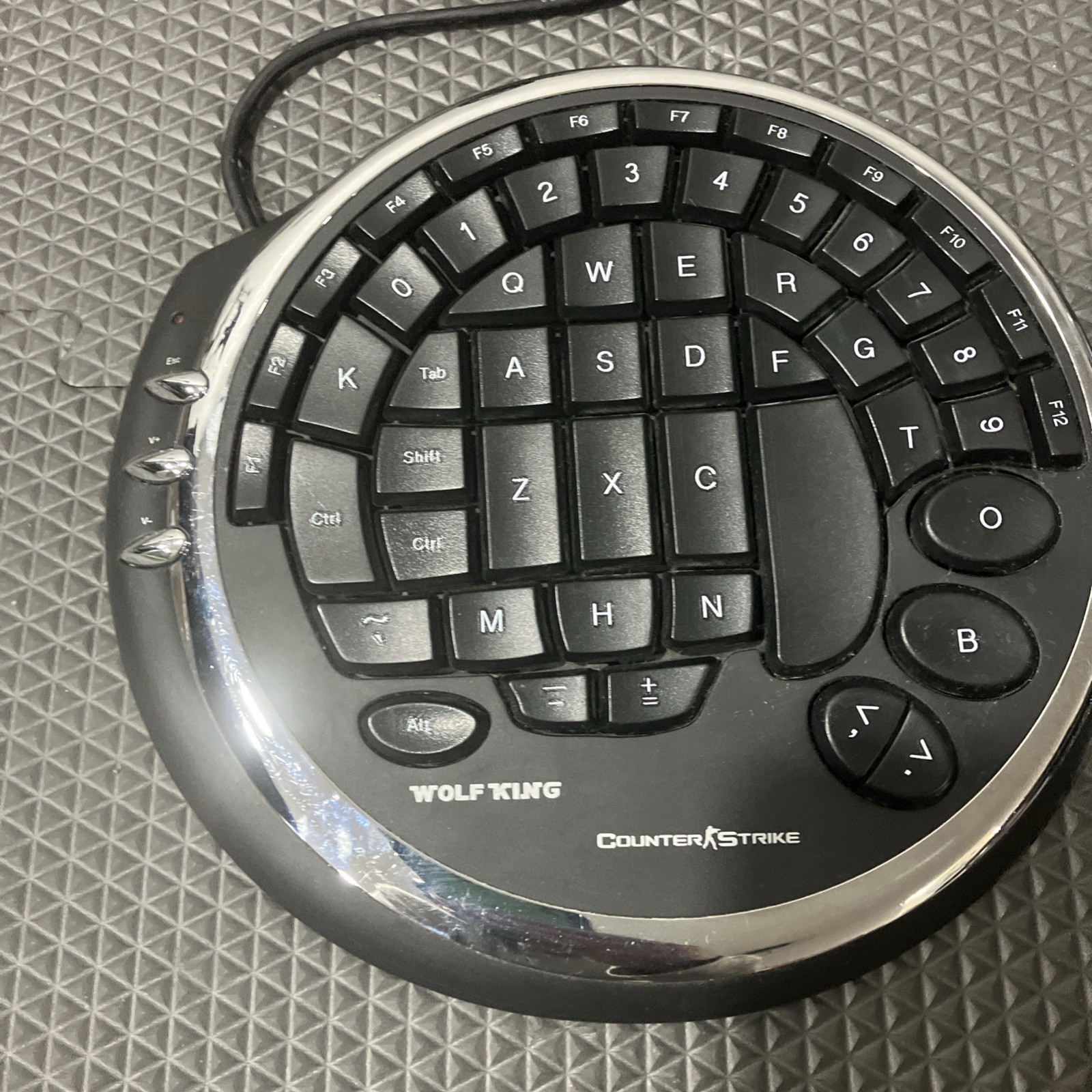 Wolf King Warrior Black DK-2388U USB Gaming Keyboard Tested/Works