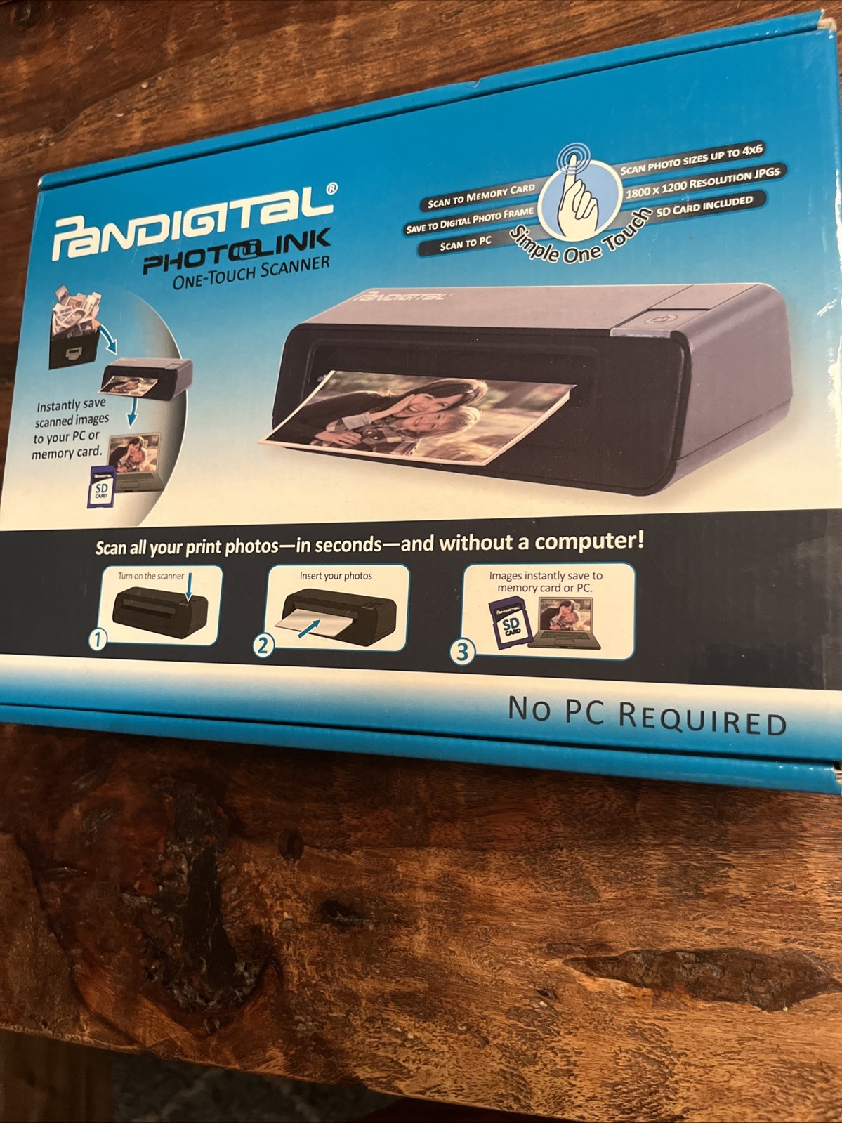 New Pandigital Photolink Model #PANSCN02 One Touch Scanner Brand New Open Box