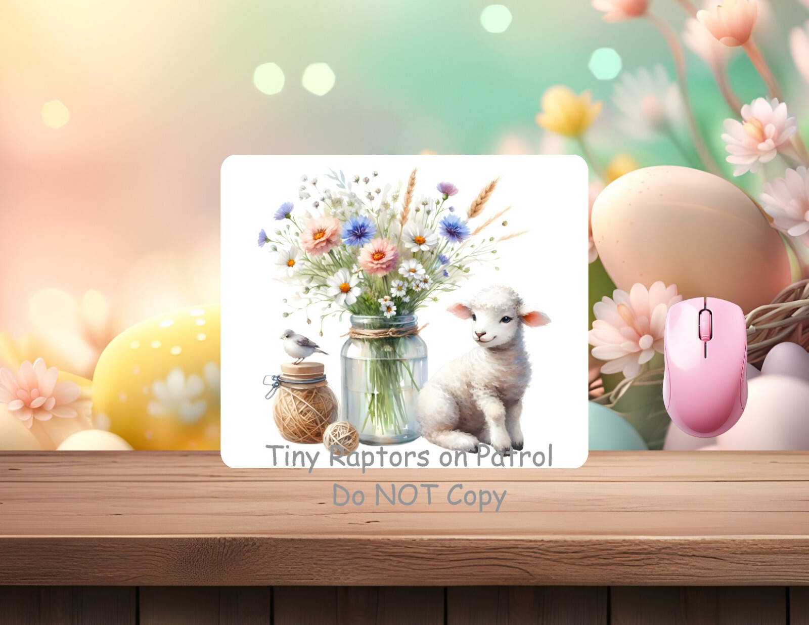 Easter Lamb neoprene PC/laptop Mouse Pad, CHOICE, , gifts, spring