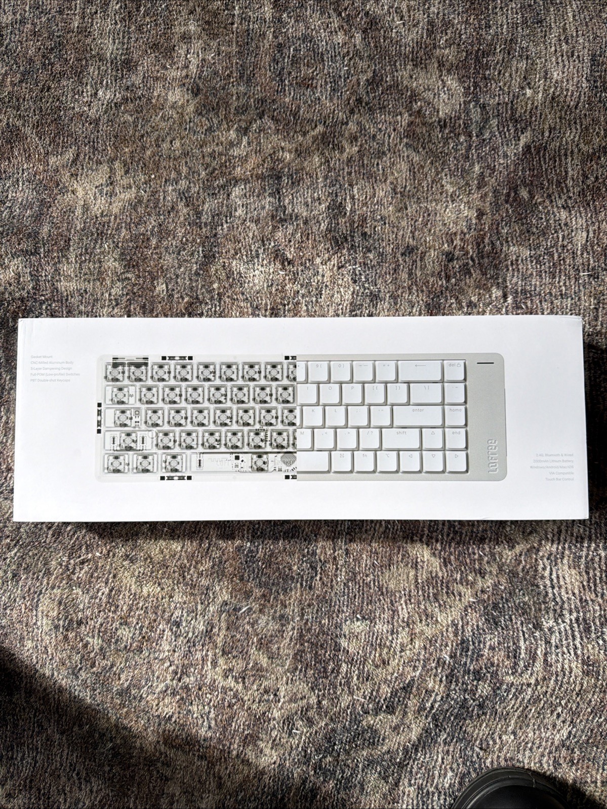 LOFREE Flow2 Mechanical Keyboard 84-Key Silver Surfer Pom Switches