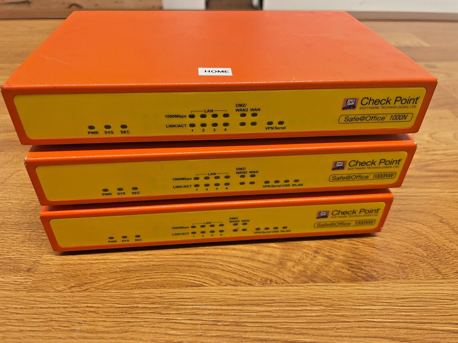 CheckPoint 1000NW & 1000N Safe@Office SBXNW-100-1 VPN Router Lot of 3 SBXN-100