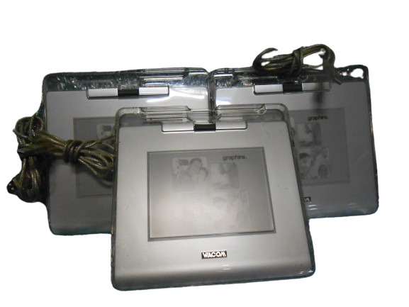 LOT OF 3 Wacom CTE-440/S Silver Tablet NO Stylus