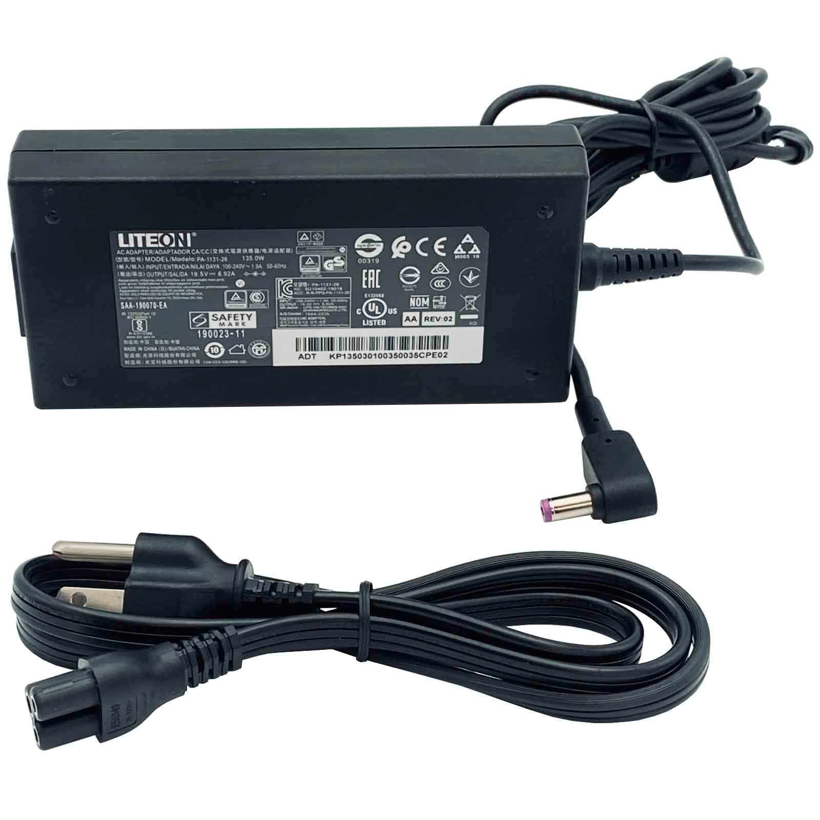Genuine 135W Liteon AC Adapter Power Supply For Acer Nitro 5 Laptop Charger