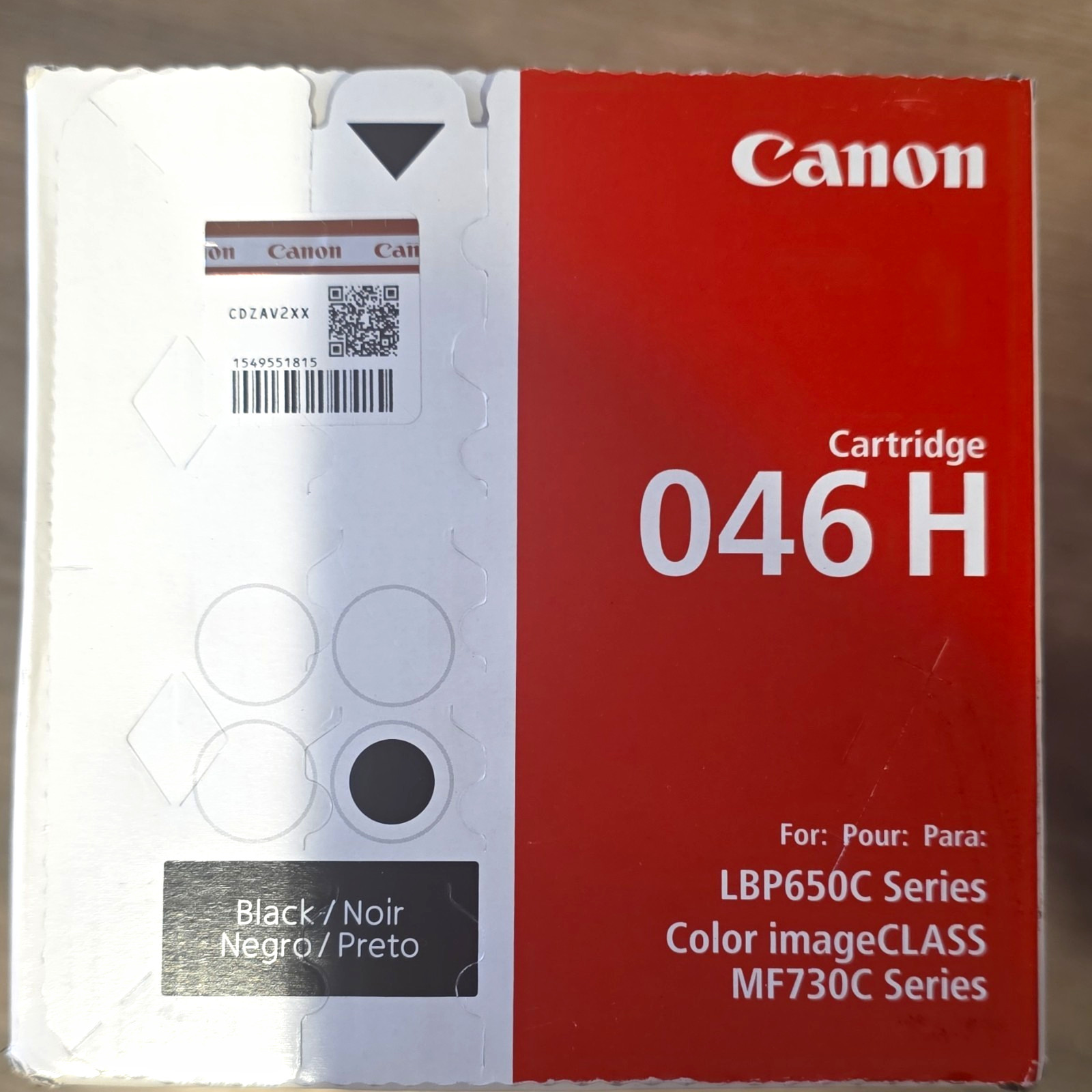 Canon Genuine 046 H Black Laser Toner Cartridge for LBP650C & MF730C Series