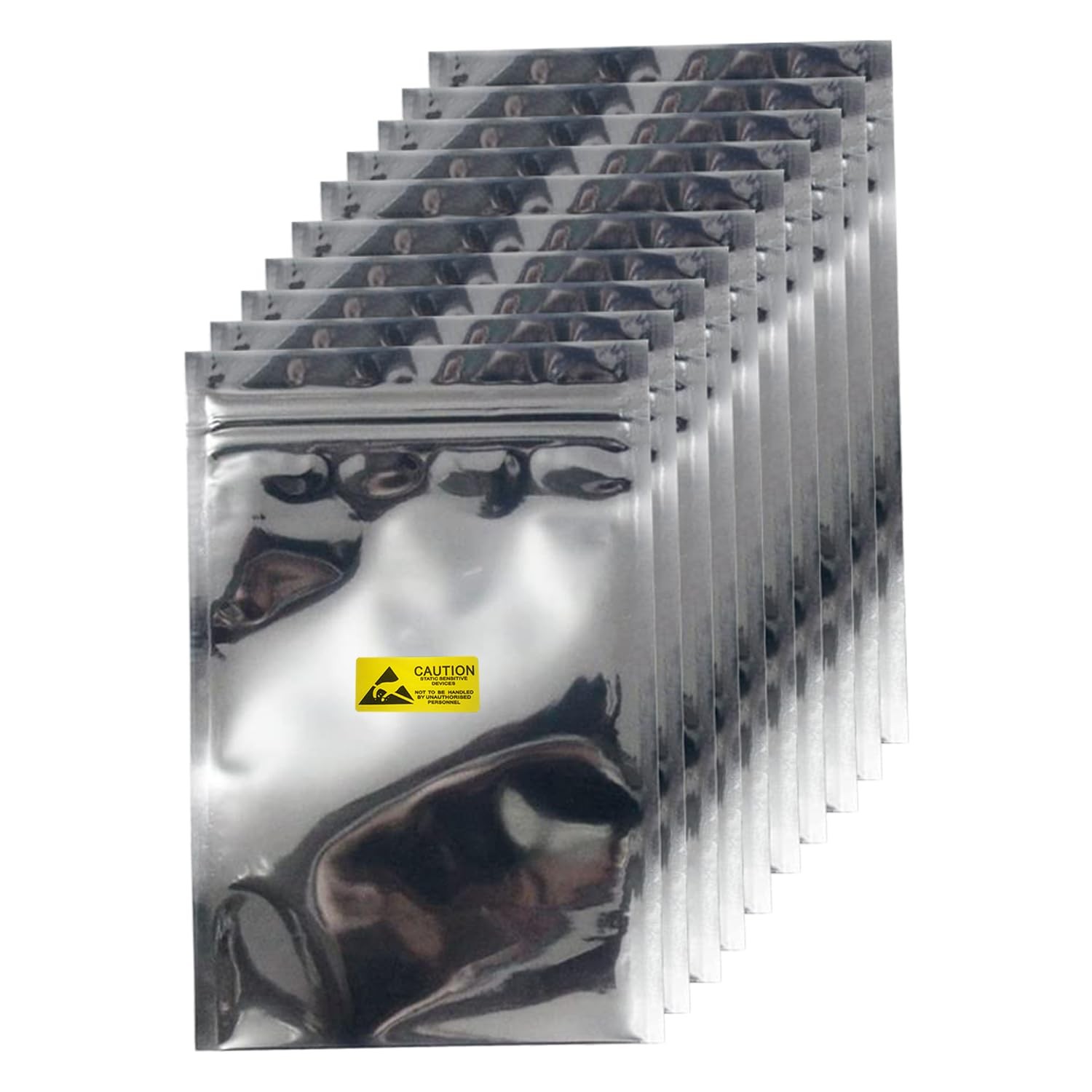 Antistatic Bags, 100pcs Resealable ESD Bags 4x6inches with Labels for Silver
