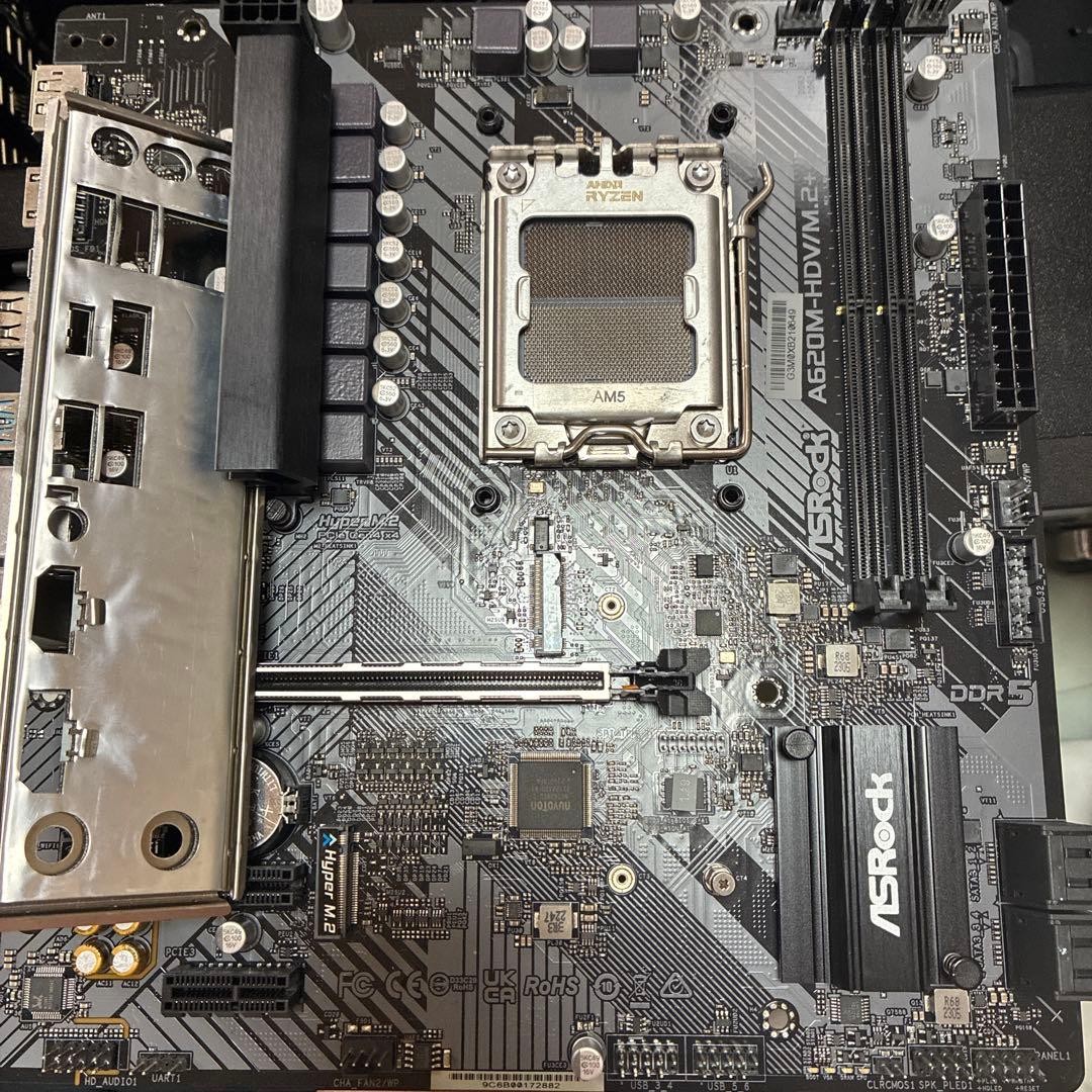 ASRock A620M-HDV/M.2+ DDR5 Motherboard Compact Socket Used