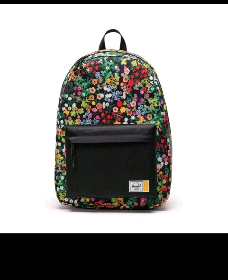 Herschel LEGO Classic XL Backpack 16" Laptop Sleeve Floral Scavenger Hunt Meadow