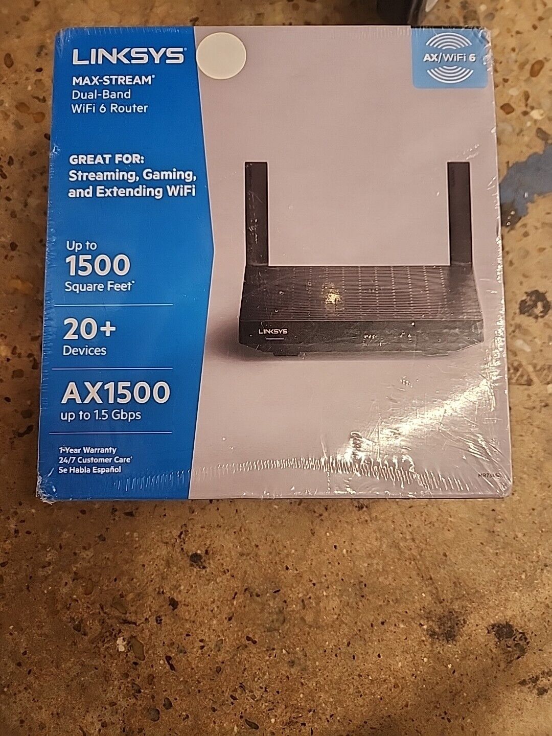Linksys Dual-Band MAX-STREAM Mesh WiFi 6 Router AX1500 (MR7340) - NEW SEALED Fs