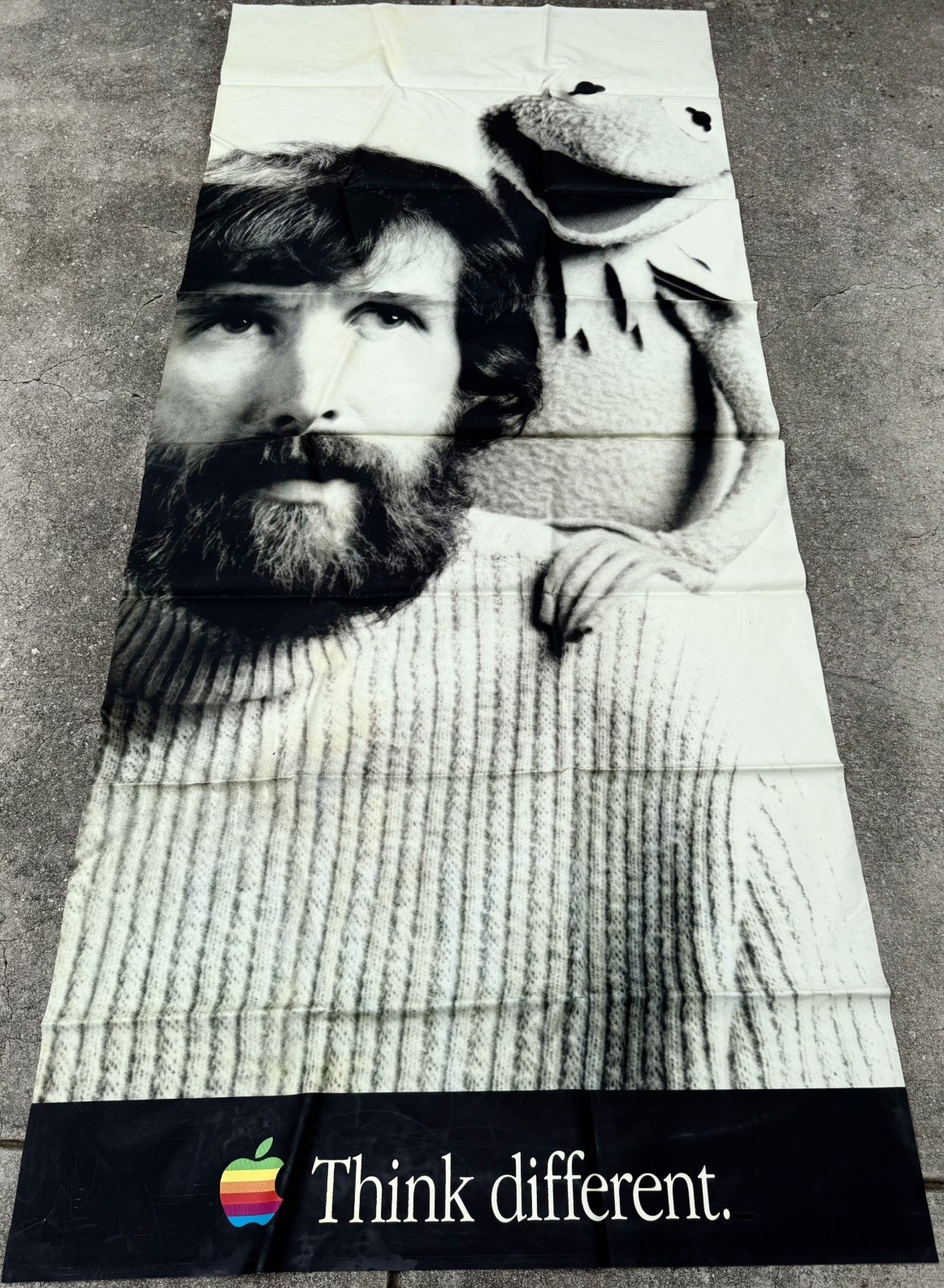 Jim Henson & Kermit the Frog Apple Think Different Campaign Vinyl Banner 49x115