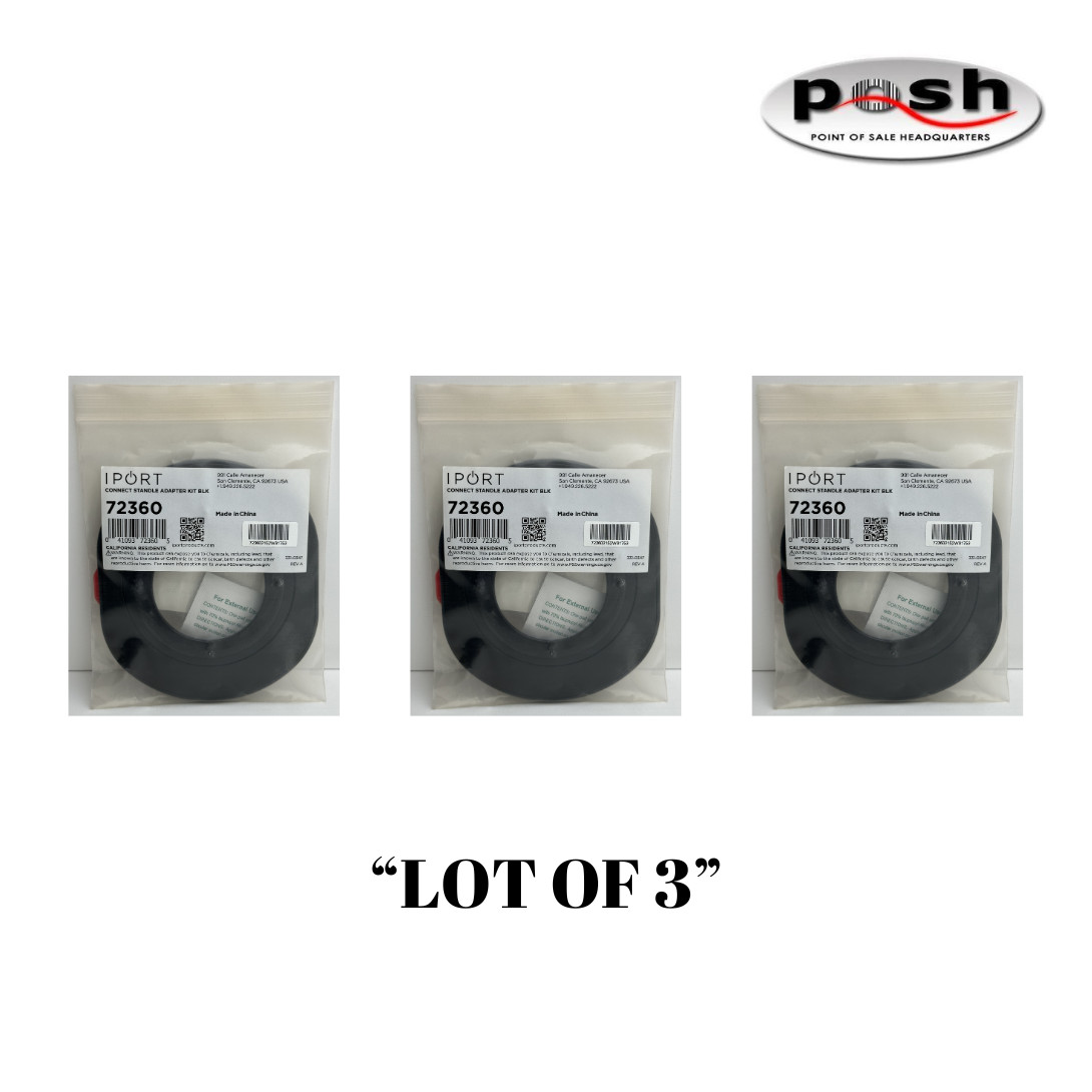 NEW "Lot of 3"  IPORT Connect Standle Adapter Kit 72360 - Black Color