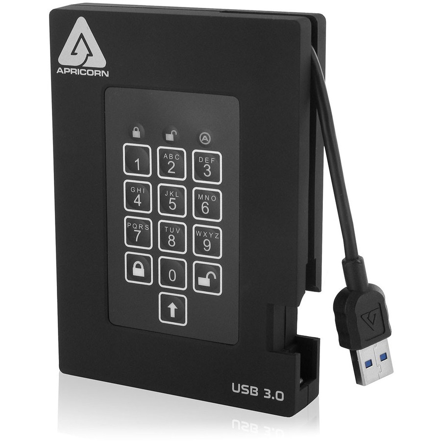 Apricorn Aegis Padlock Fortress 500GB Encrypted USB 3.0 Hard Drive w/ PIN Access
