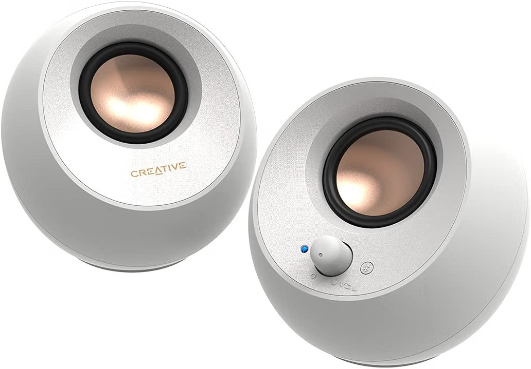 Creative Pebble V3 2.0 USB-C Computer Speaker System Bluetooth 5.0 White NEW