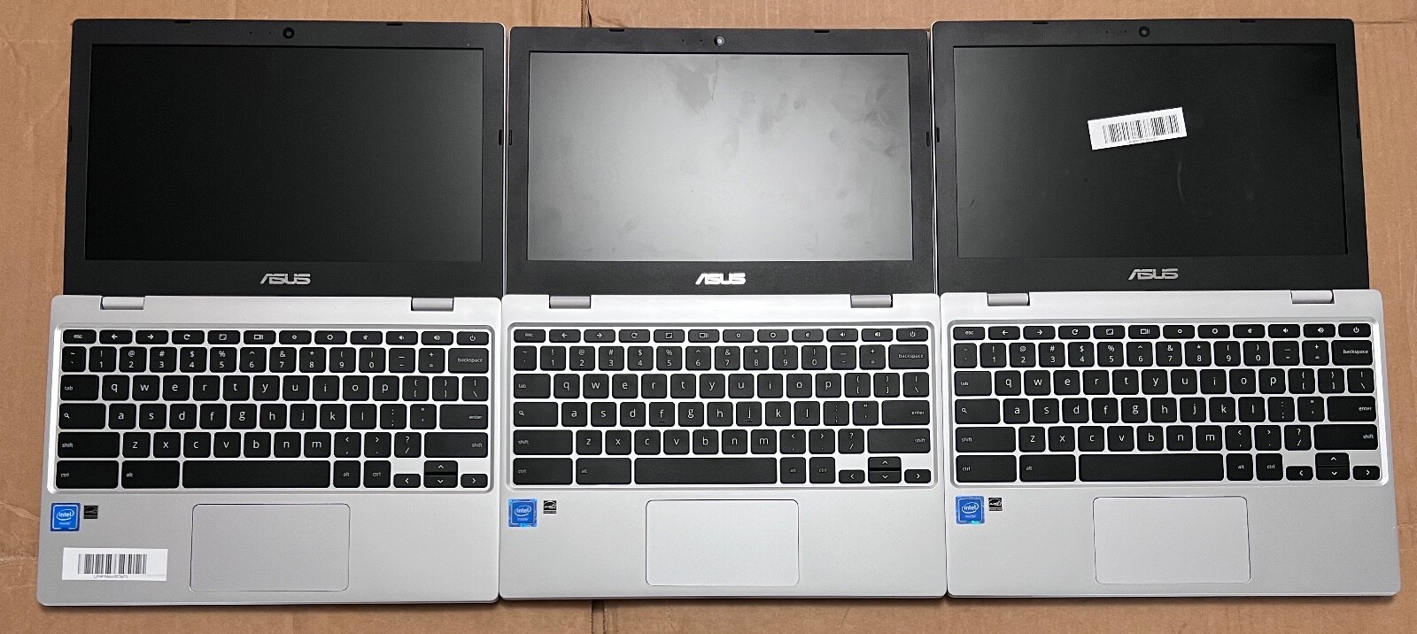 Lot of 3 As-is Defective ASUS Chromebook - Model CX1100CN Notebook Intel PC
