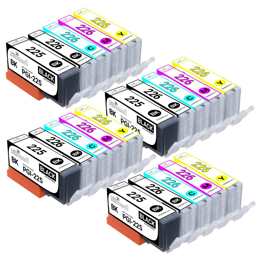 20PK 4-PGI225 & 4ea CLI-226 Black Cyan Magenta Yellow PIXMA MX712 MX882 MX892