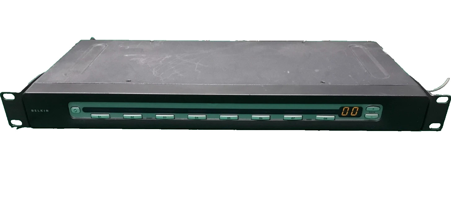 Belkin Omniview PRO2 8-Port KVM Switch F1DA108T with Brackets and Power Cord