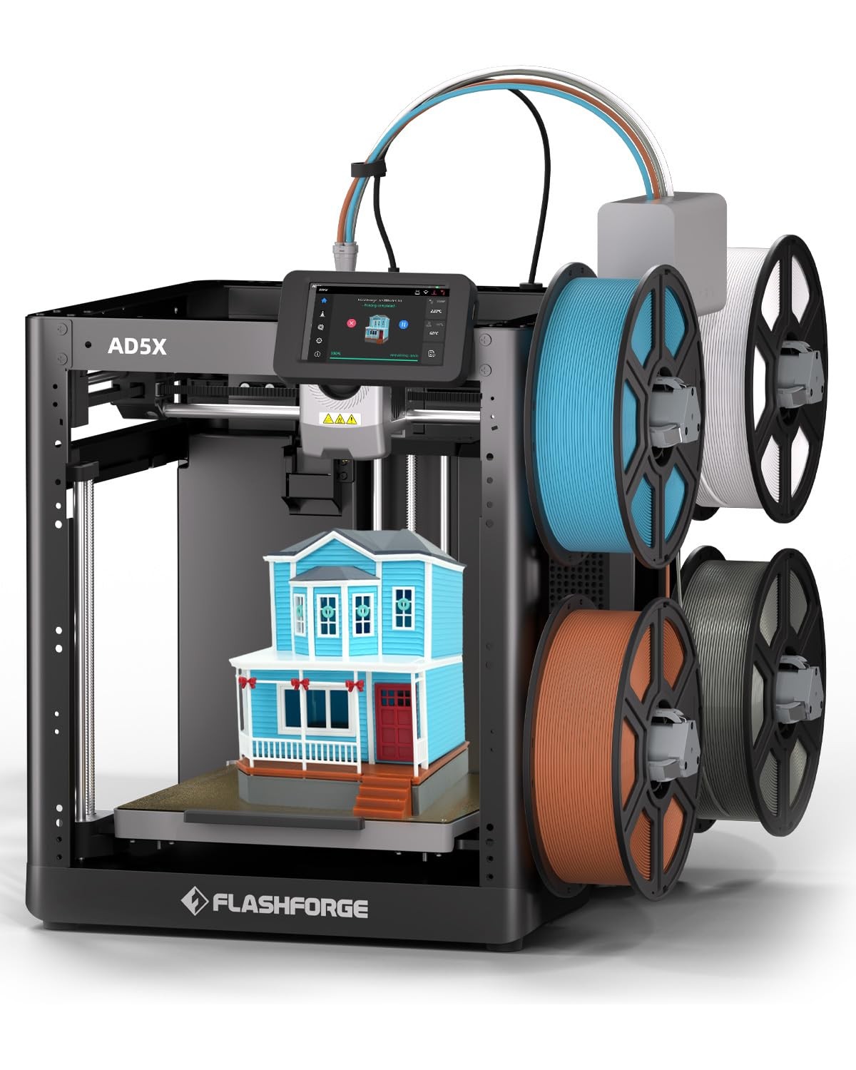 FLASHFORGE AD5X Multi-Color 3D Printer 4 Colors with IFS, Fully Auto Leveling...