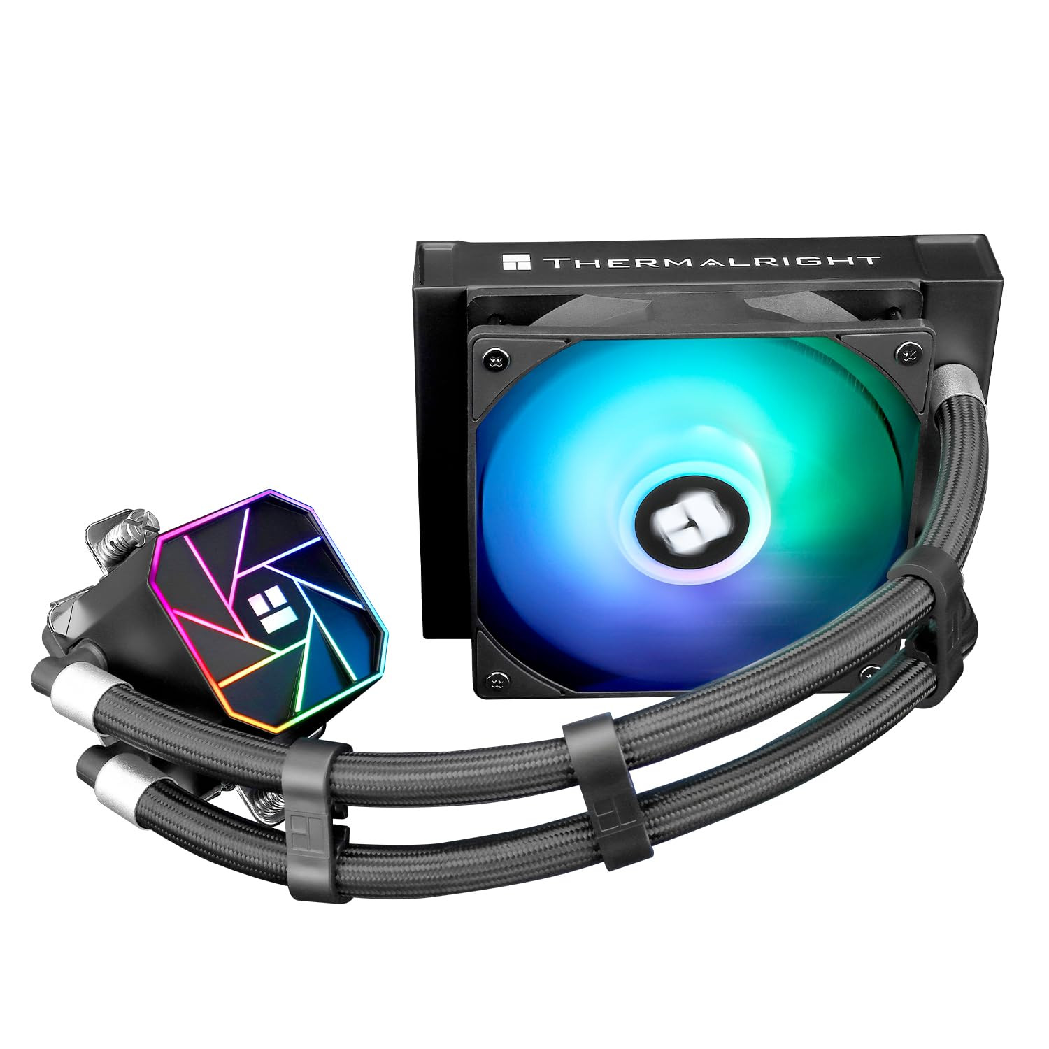 Thermalright Aqua Elite 120 V3 AIO CPU Cooler, 120Mm Liquid Cooling, ARGB PWM Fa