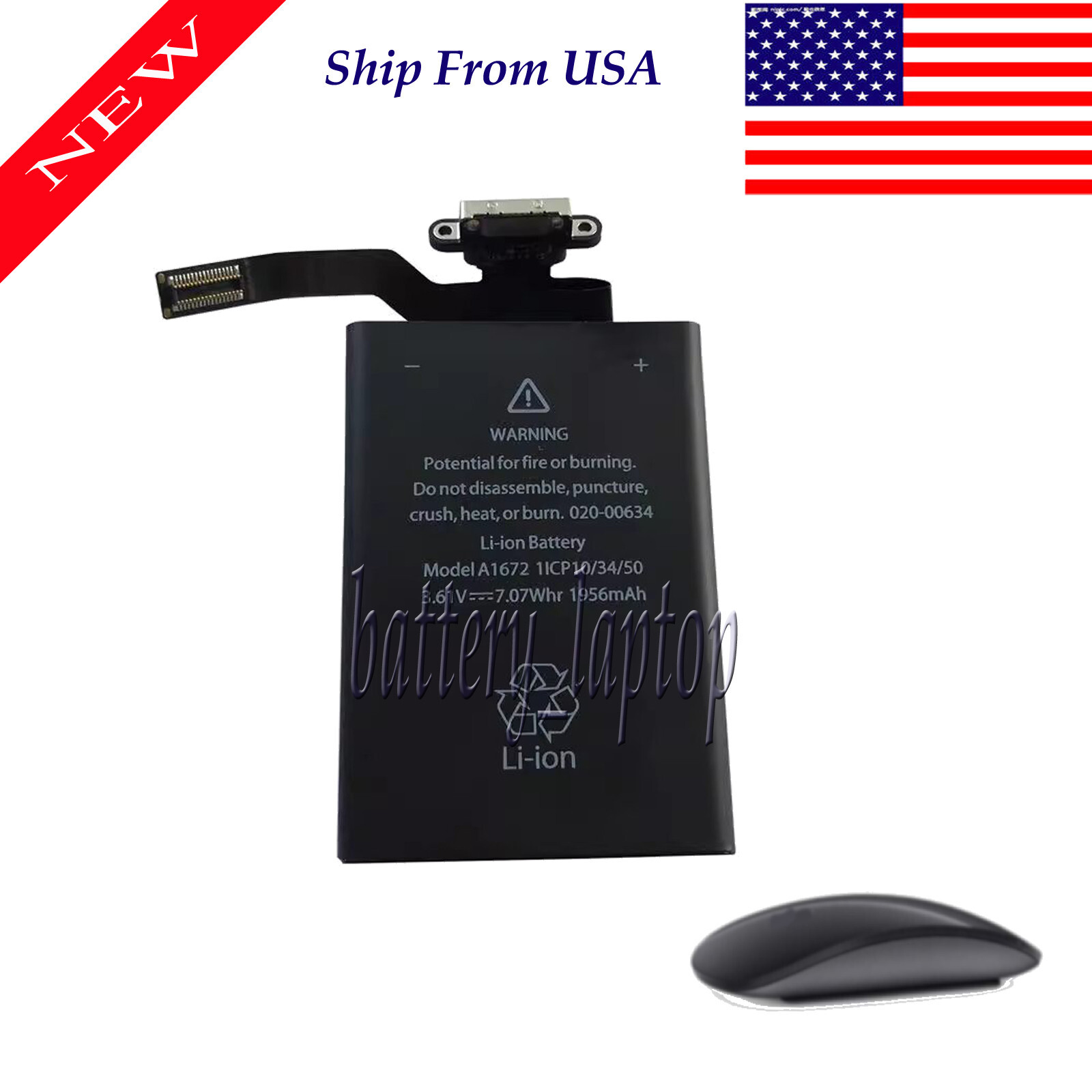 Replacement Battery for Apple Magic Mouse A1672 A1657 2 1956mAh
