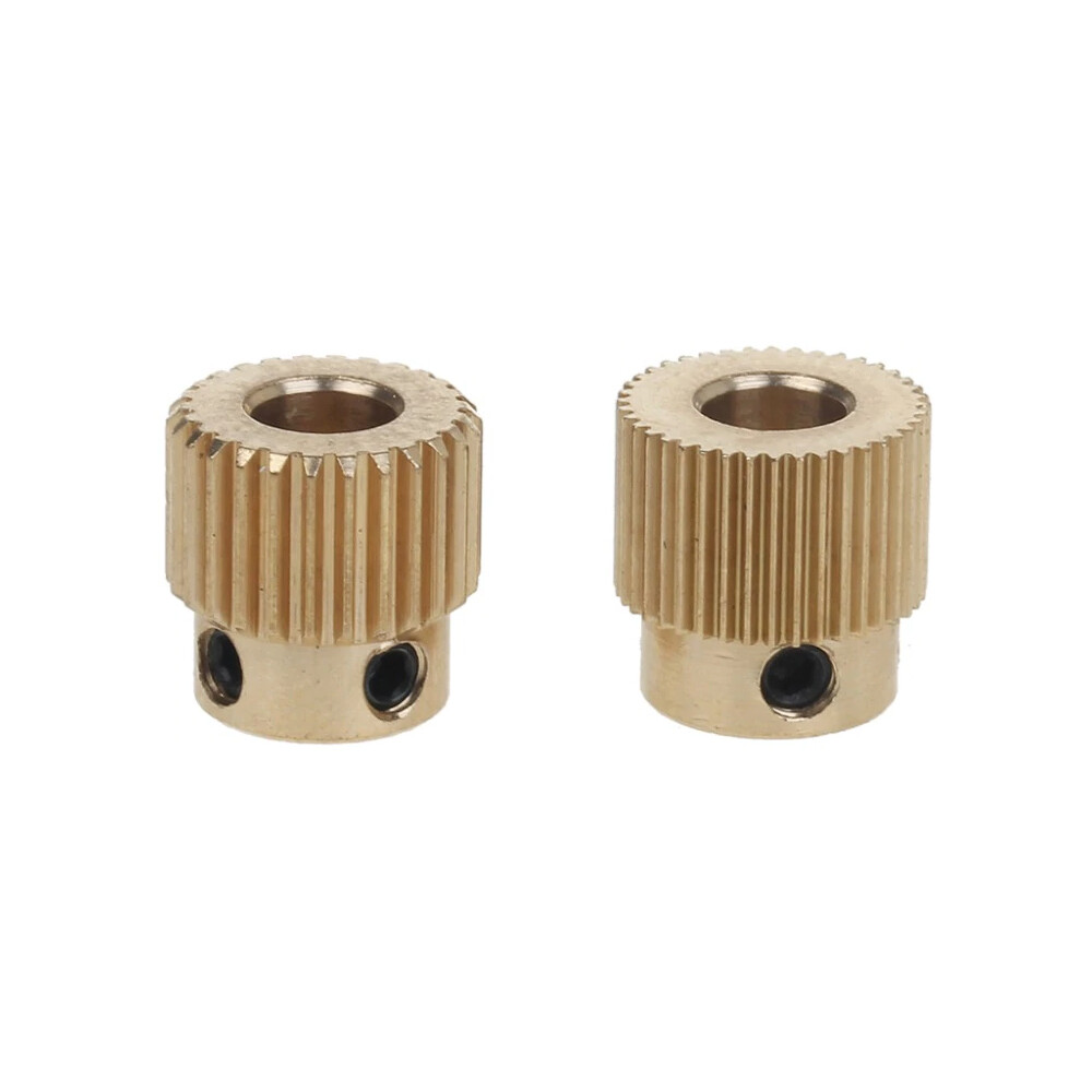 2x 26T/40T Brass MK7/MK8 Extruder Drive Gear for 1.75mm & 3mm Filament