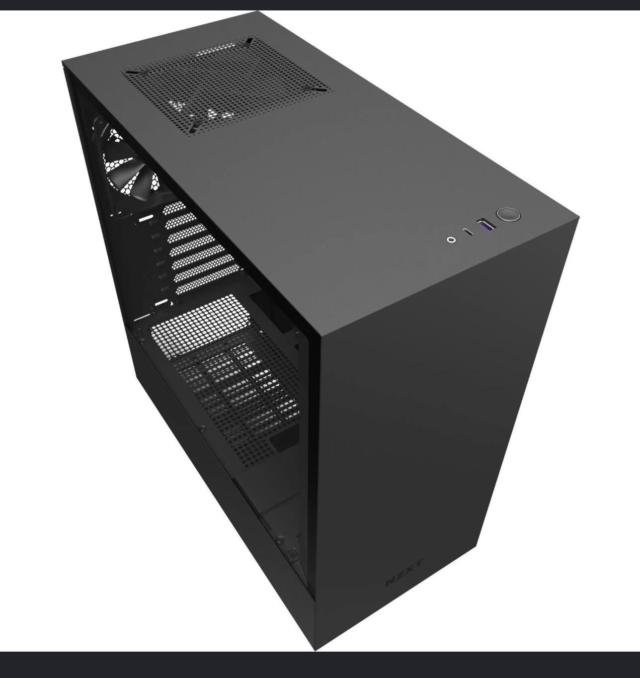 NZXT CA-H510B-B1 H510 Compact Mid Tower Case with Tempered Glass - Black