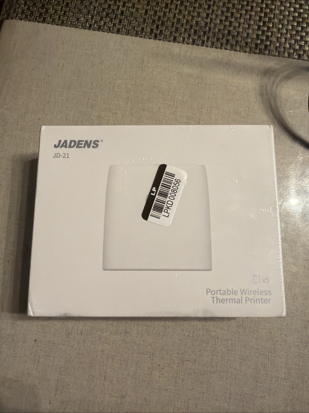 JADENS - JD-21 Portable Wireless Thermal Printer - White - NEW SEALED
