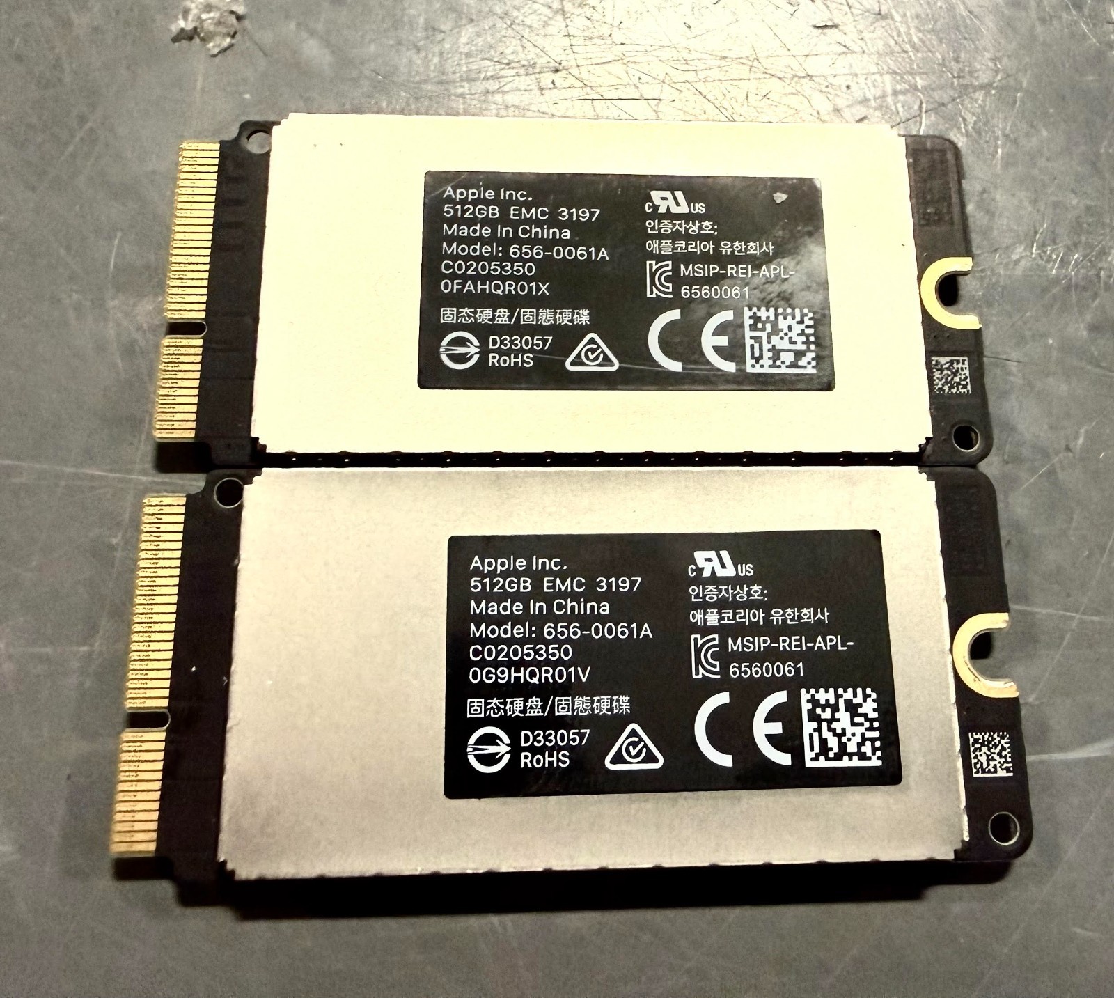 Apple 1TB (2x512GB) PCIe Flash SSD Kit for 2017 Apple iMac Pro 656-061A EMC 3197
