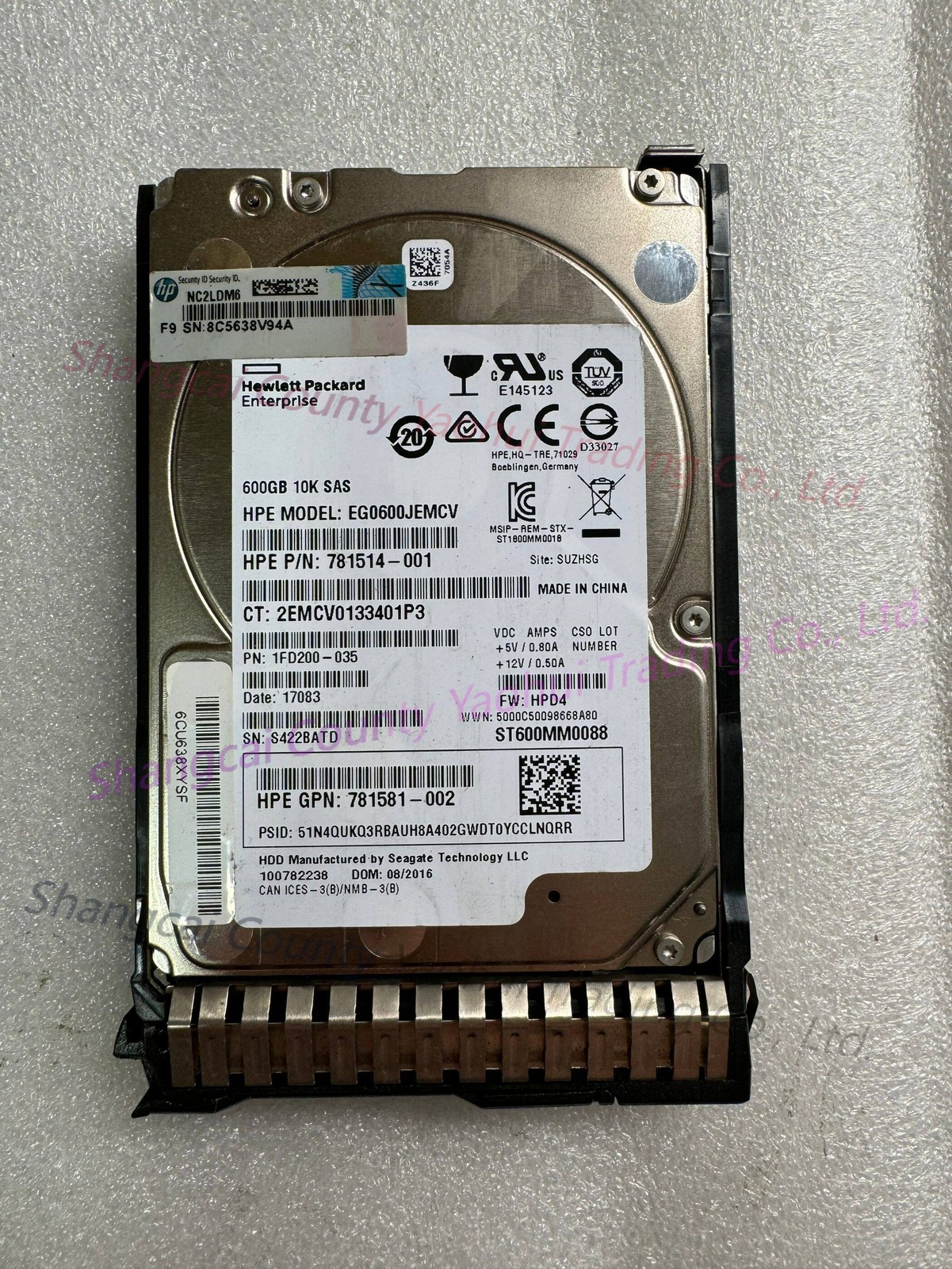 For HP 781577-001 600G 10K 12G SAS 2.5 inch 781516-B21 Used Hard Drive