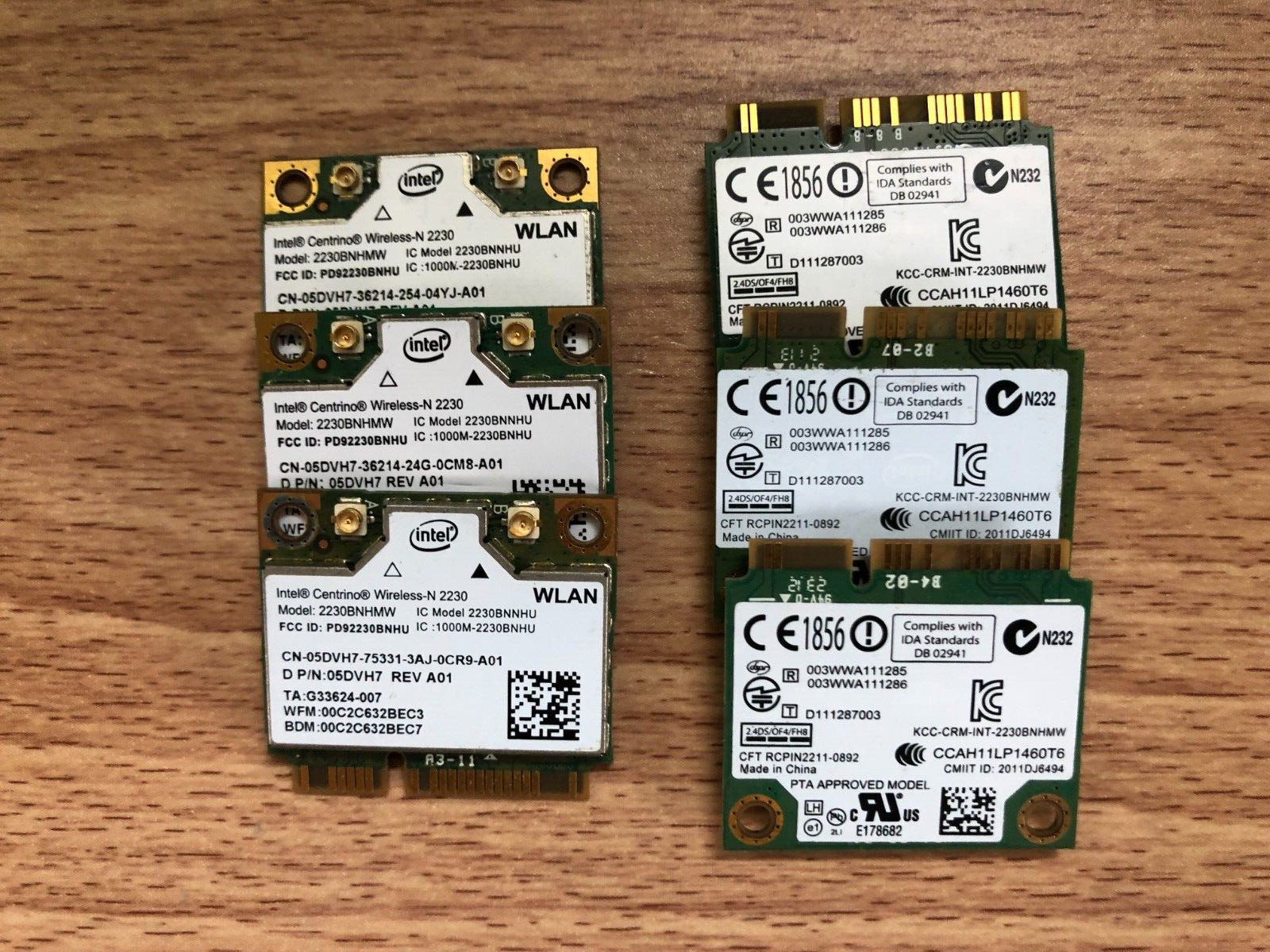 Original Intel WiFi+Bluetooth Card 5DVH7 2230BNHMW LOT of 3