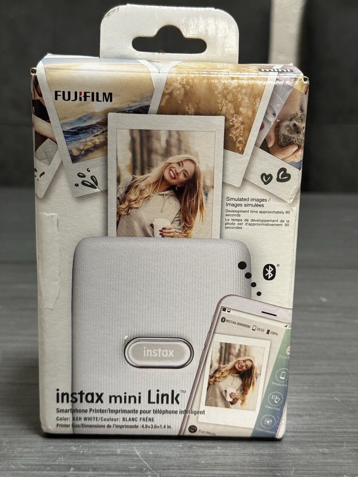 NEW... Fujifilm Instax Mini Link Smartphone Printer - Ash White