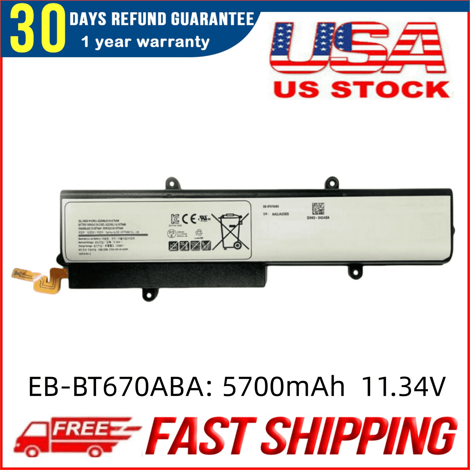 New EB-BT670ABA Battery For Samsung Galaxy View 18.4" SM-T670 SM-T677A Series 