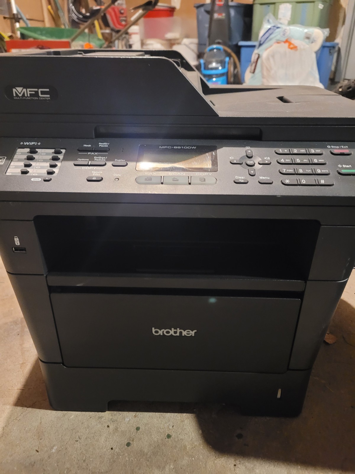 Brother MFC-8910DW All-in-One Monochrome Laser Printer, Copier, Scanner with Fax