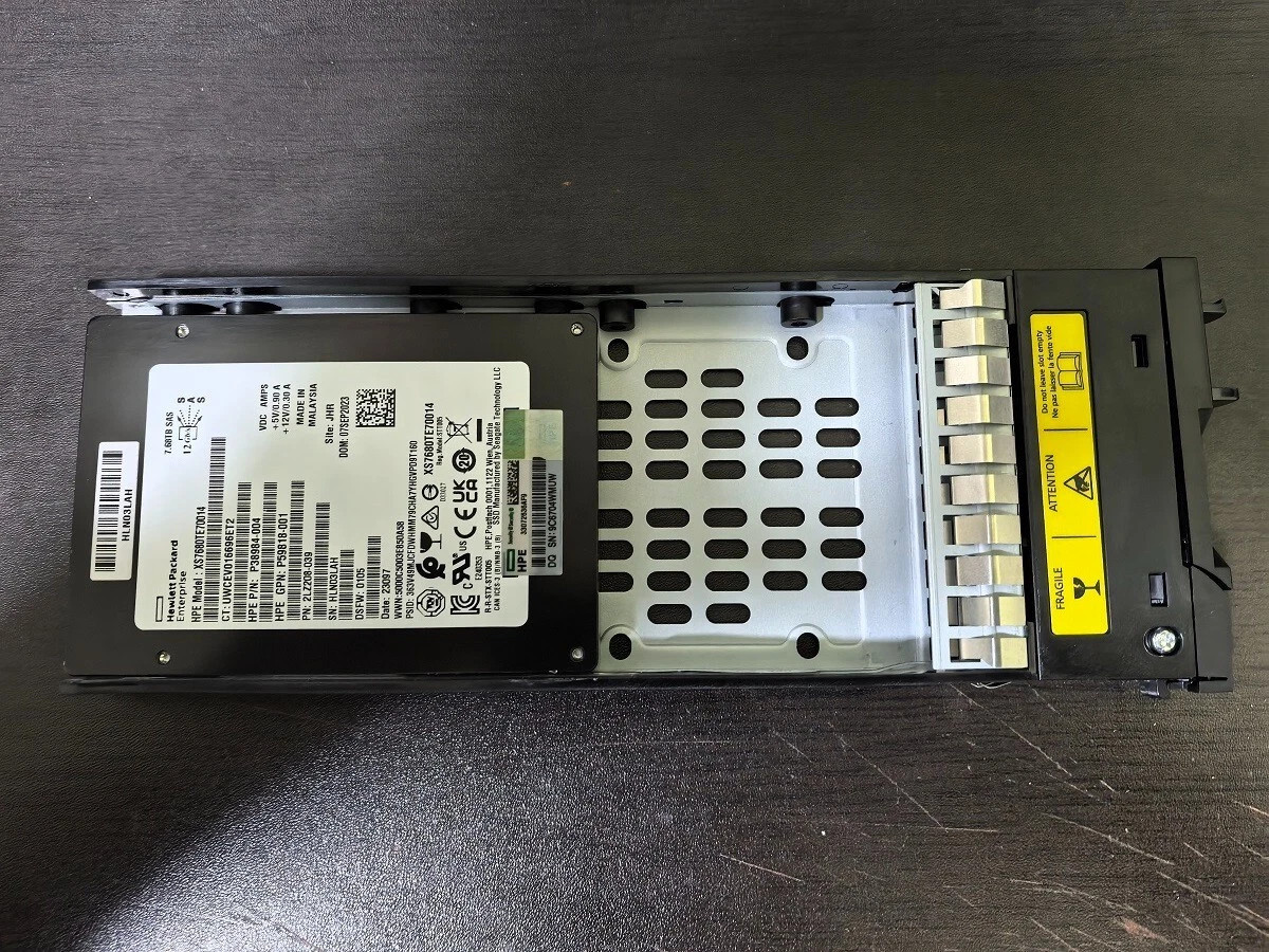 New HPE MSA 2060 1060 S0F31A P59818-001 2.5″ SAS 7.68TB 12G RI M2 SSD