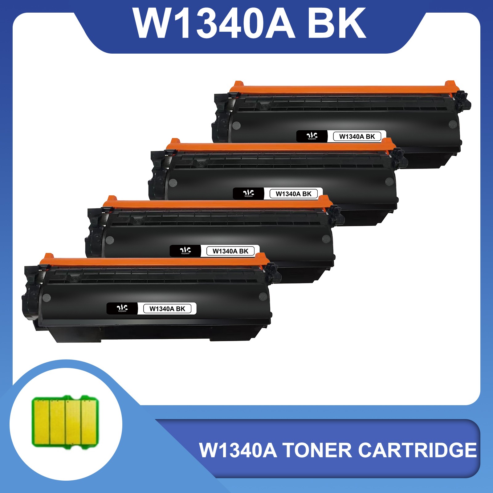 4PK WITH CHIP For W1340A 134A Toner Cartridge for HP LaserJet M209dw MFP M234sdw
