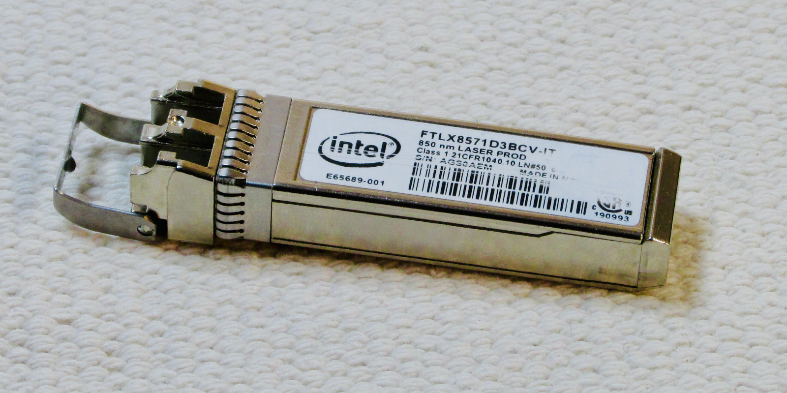 Genuine Intel 10Gbe FTLX8571D3BCV-IT SFP+ Optical Transceiver Module E65689-001