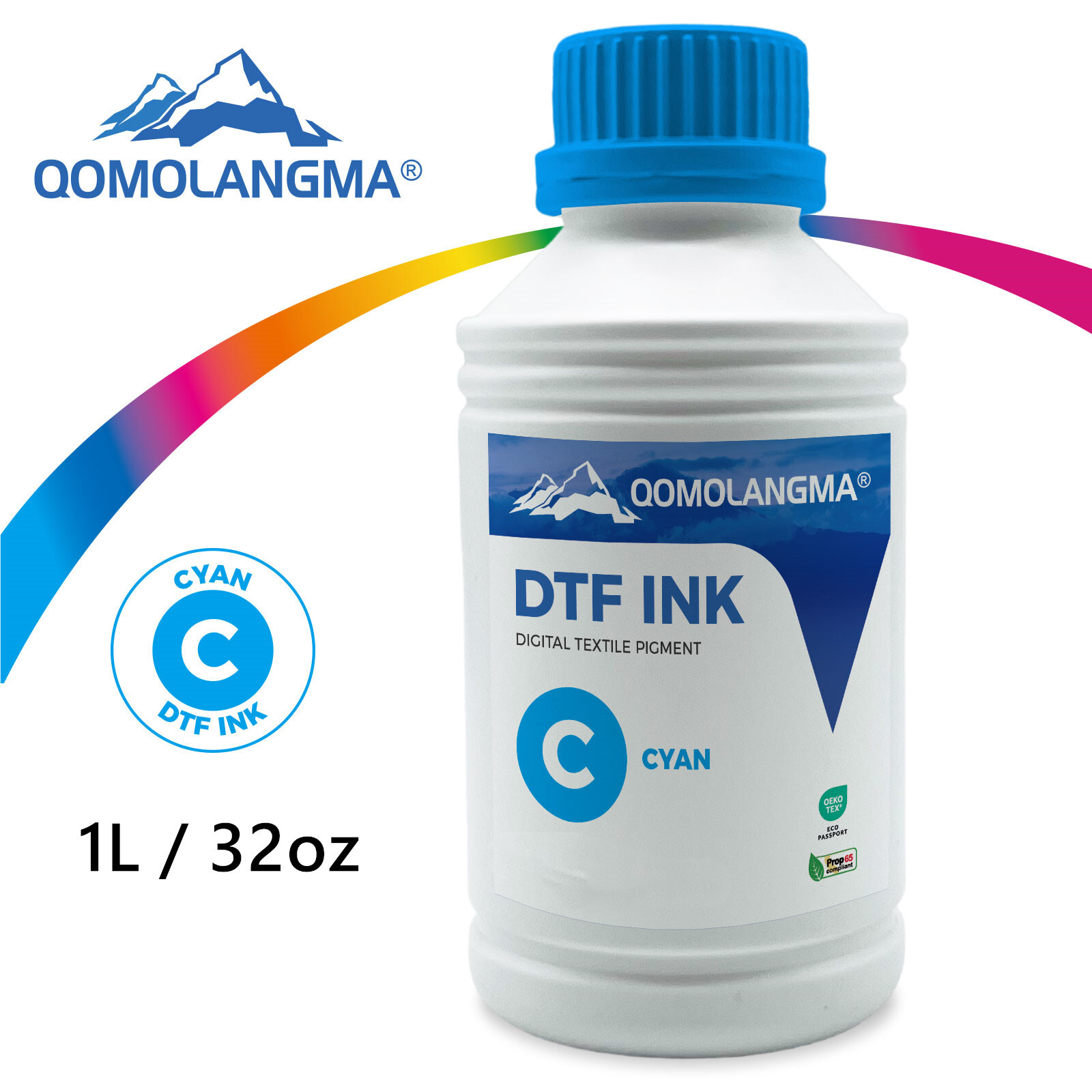 US Stock DTF Ink for Printheads. 32 oz, Bottle of 1L, Water-based DTF Ink