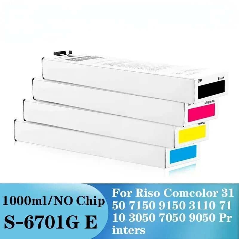 4x1000ml S-6701-4G/ E Ink Cartridge For Riso 3150 7150 9150Printers without chip