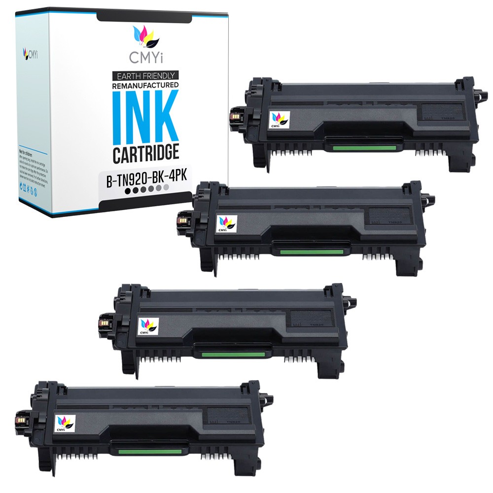 4PK Compatible CMYi TN-920 Black Toner Cartridge fits Brother HL-L6217DW L6310DW