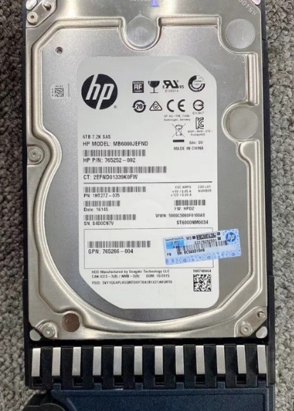 NEW HPE MSA J9F43A 787643-001 3.5" 6TB SAS 12G 7.2K LFF HDD Hard Drive