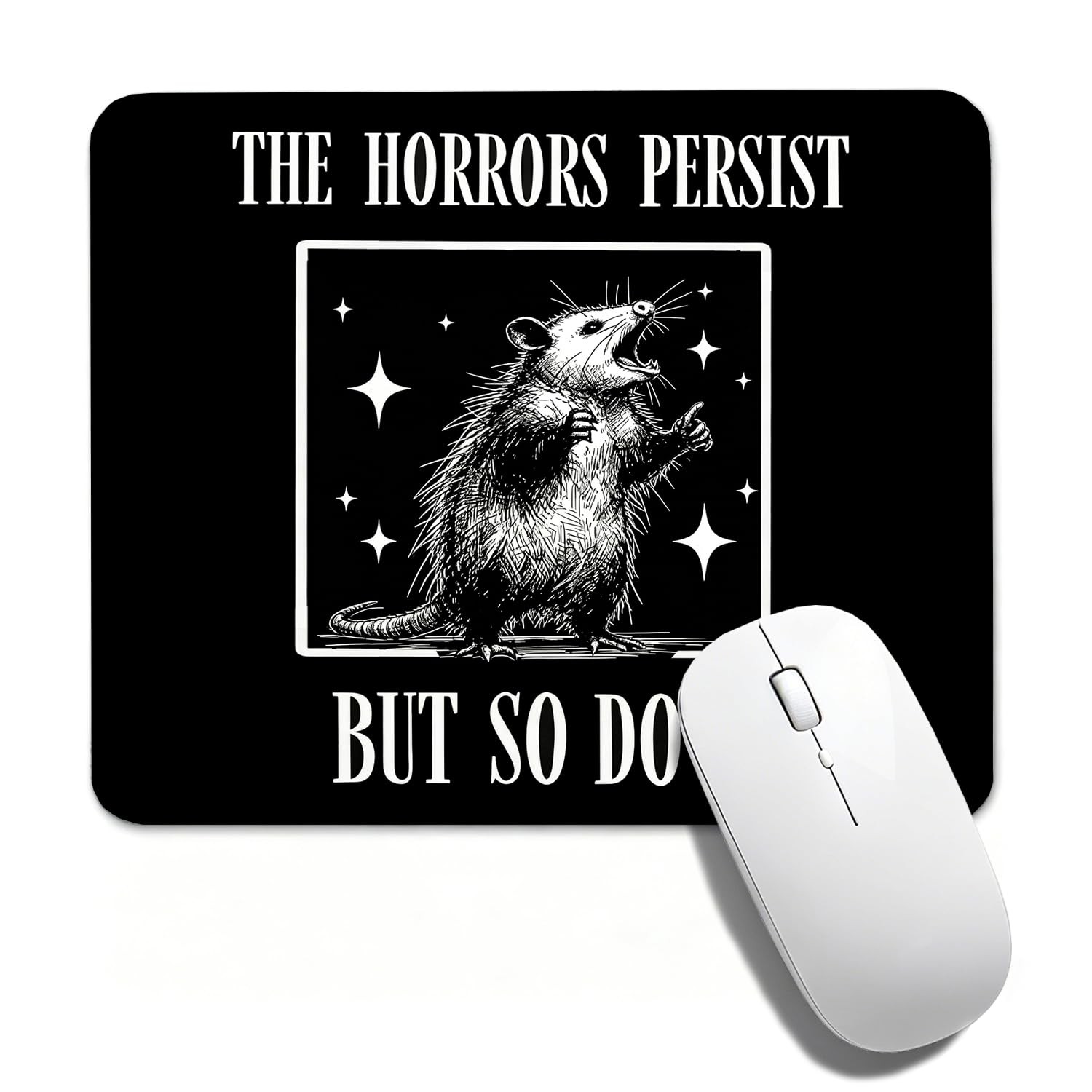 Nihilform Gothic Opossum Mouse Pad Black