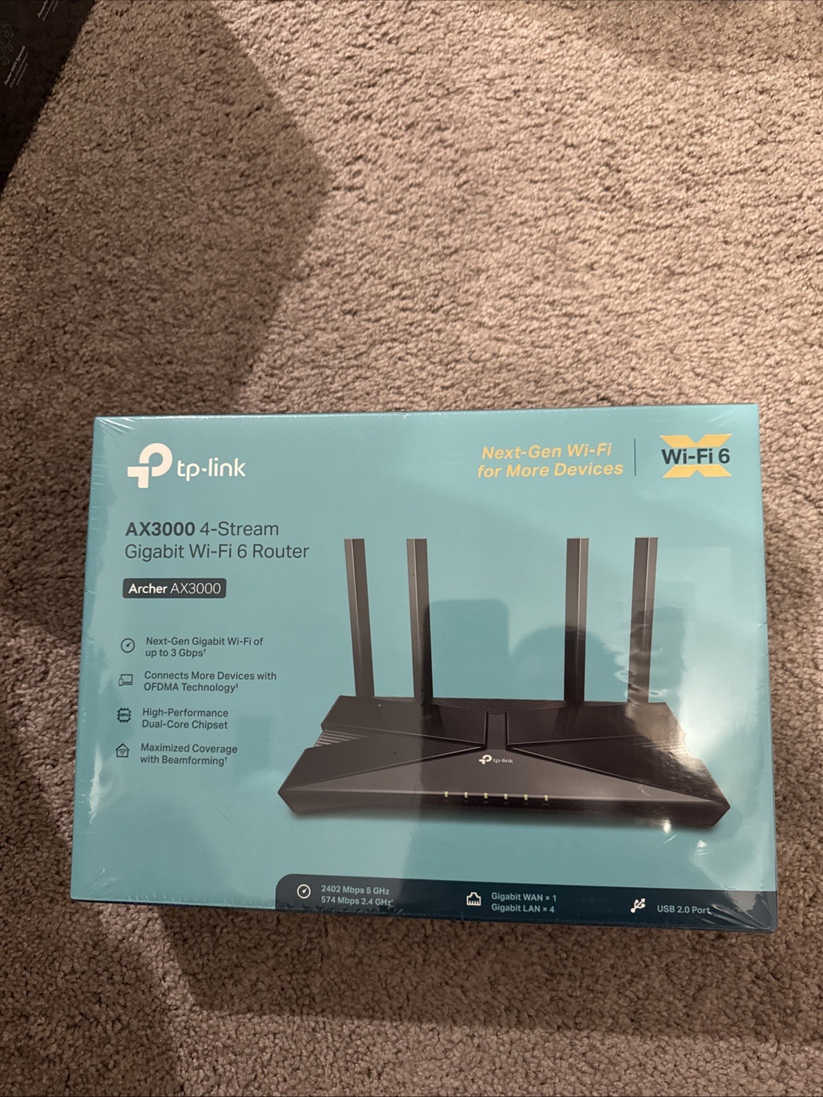 TP-Link Archer AX3000 WiFi 6 Dual-Band Gigabit Wireless Router Brand New