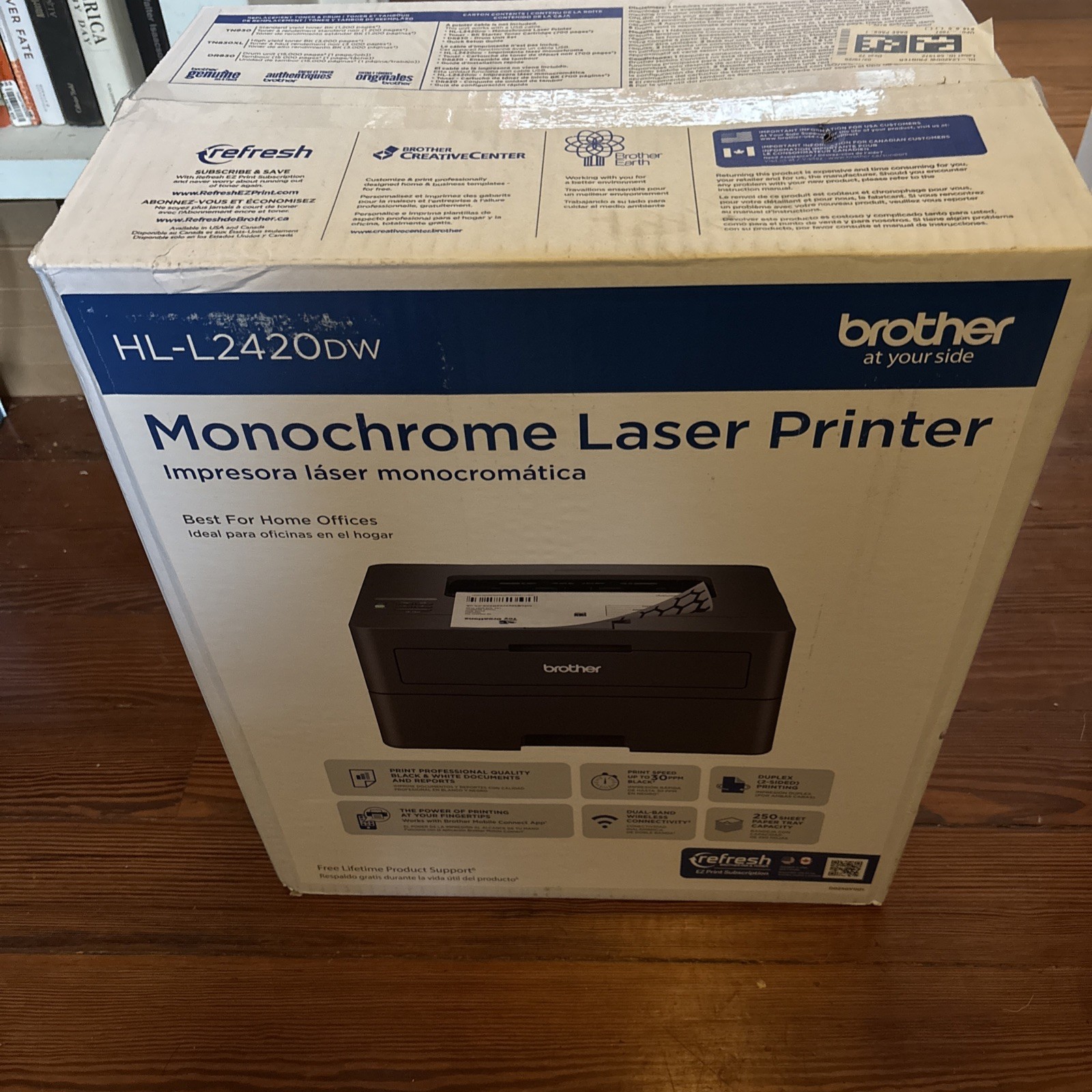 Brother HL-L2420DW Wireless Compact Monochrome Laser Printer with Duplex, Mobile