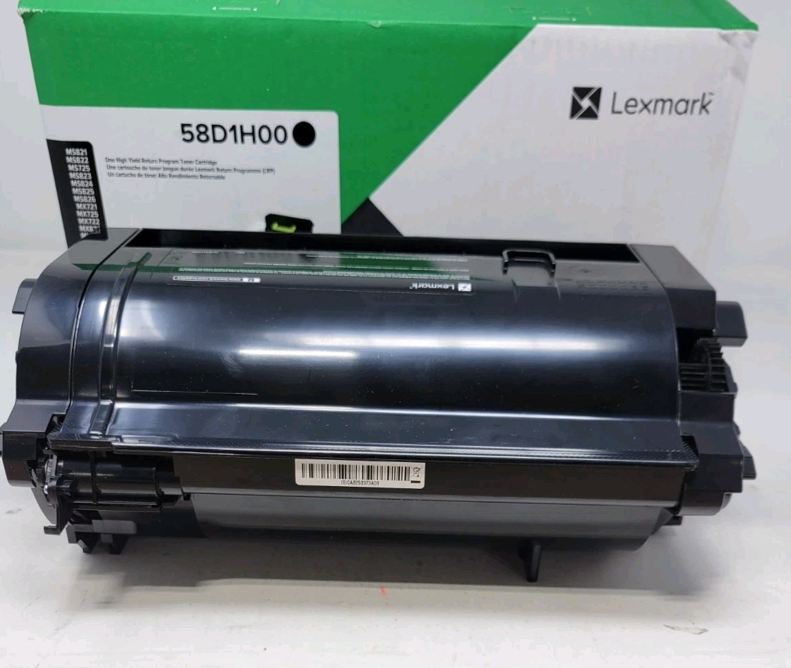 Lexmark 58D1H00 Black High Yield Return Program Toner Cartridge open box