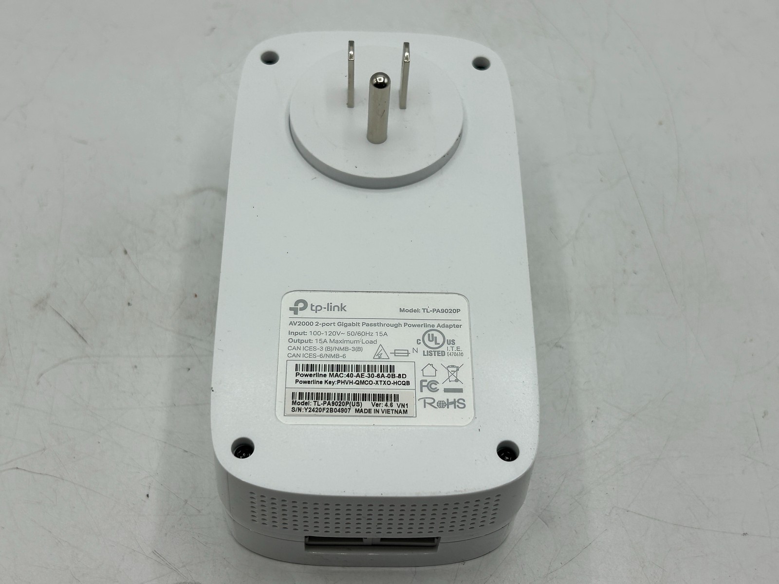 TP-Link AV2000 2-Ports Gigabit Powerline Ethernet Adapter TL-PA9020P