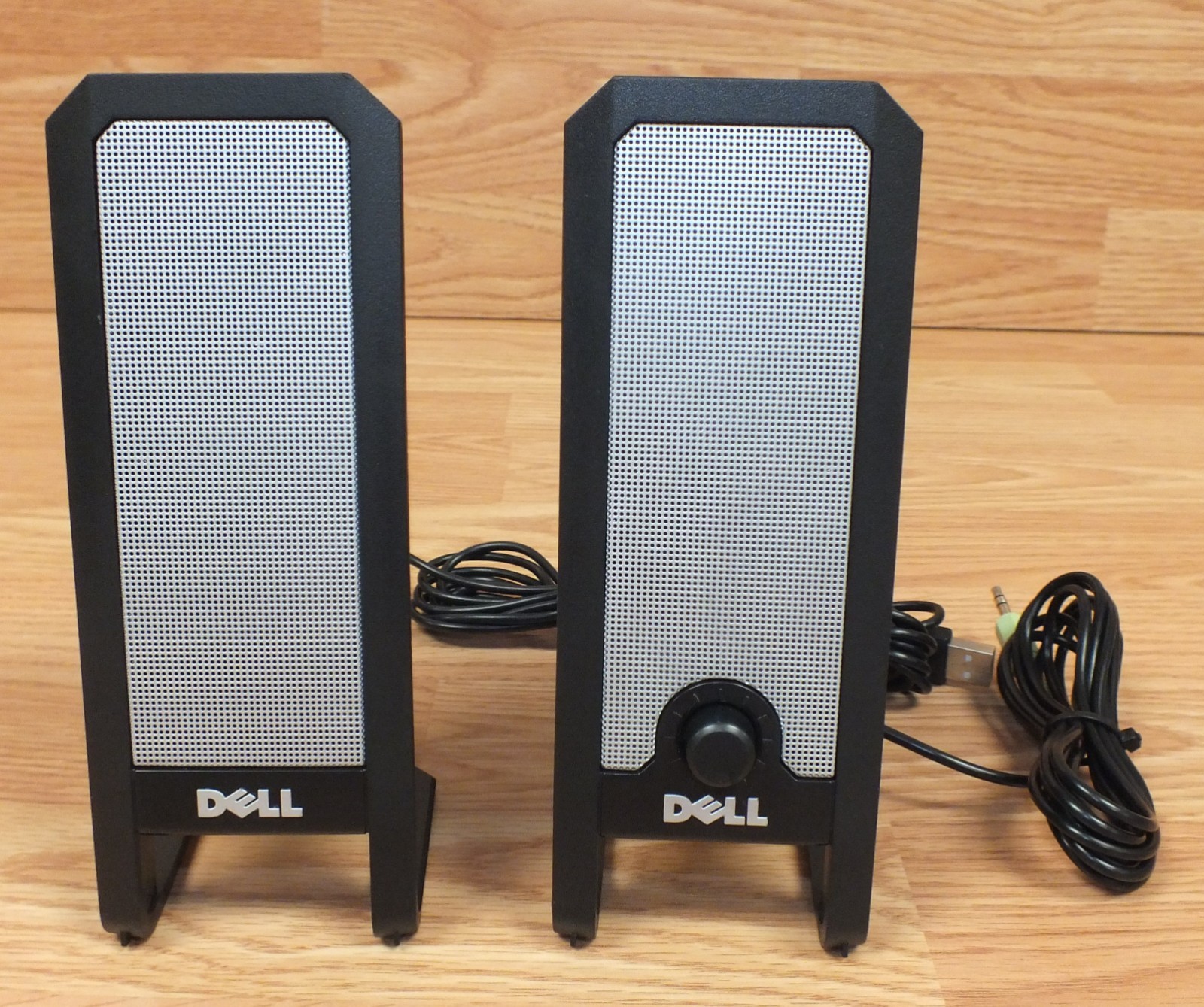 Genuine Dell (A225) Small USB Wired Computer Speakers w/ Volume Knob **READ** 
